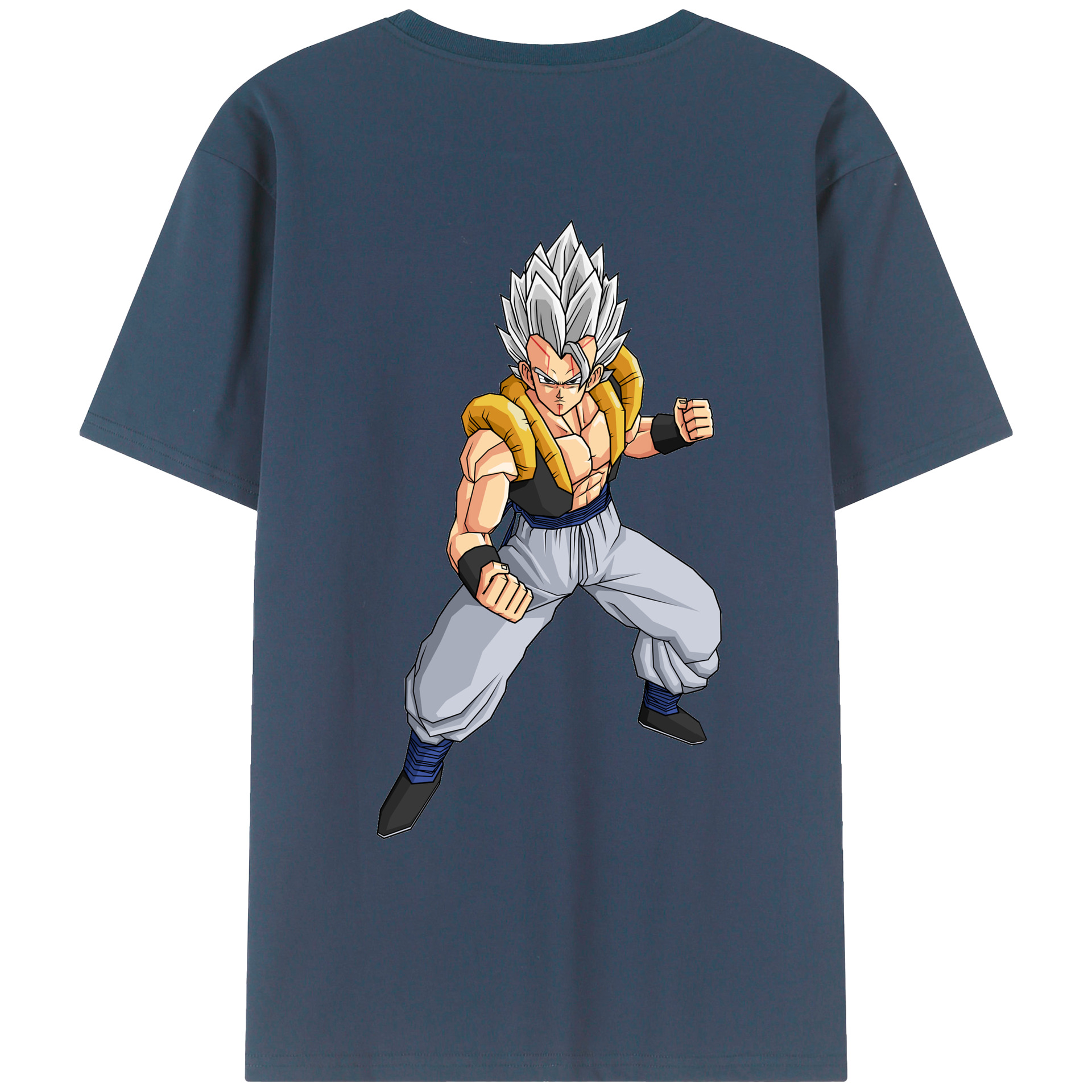 （画像用） ドラゴンボール ベジータ四世（Bejīta Yonsei）DRAGON BALL Vegeta IV 綿100％ メンズ半袖Tシャツ（バックプリント） 通気性