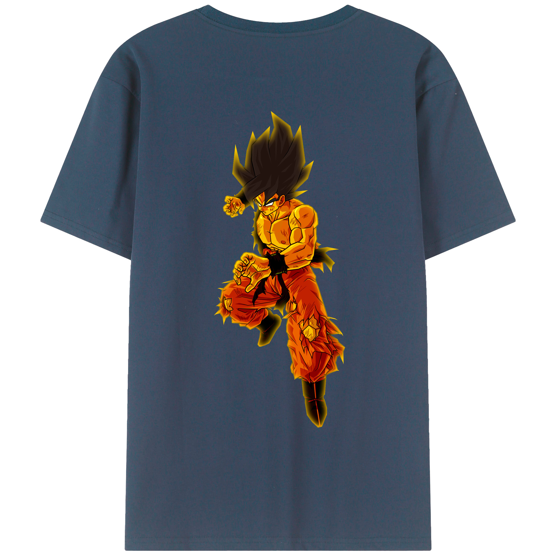 （画像用） ドラゴンボール 孫 悟飯（そんごはん）DRAGON BALL Son Gohan 綿100％ メンズ半袖Tシャツ（バックプリント） 通気性