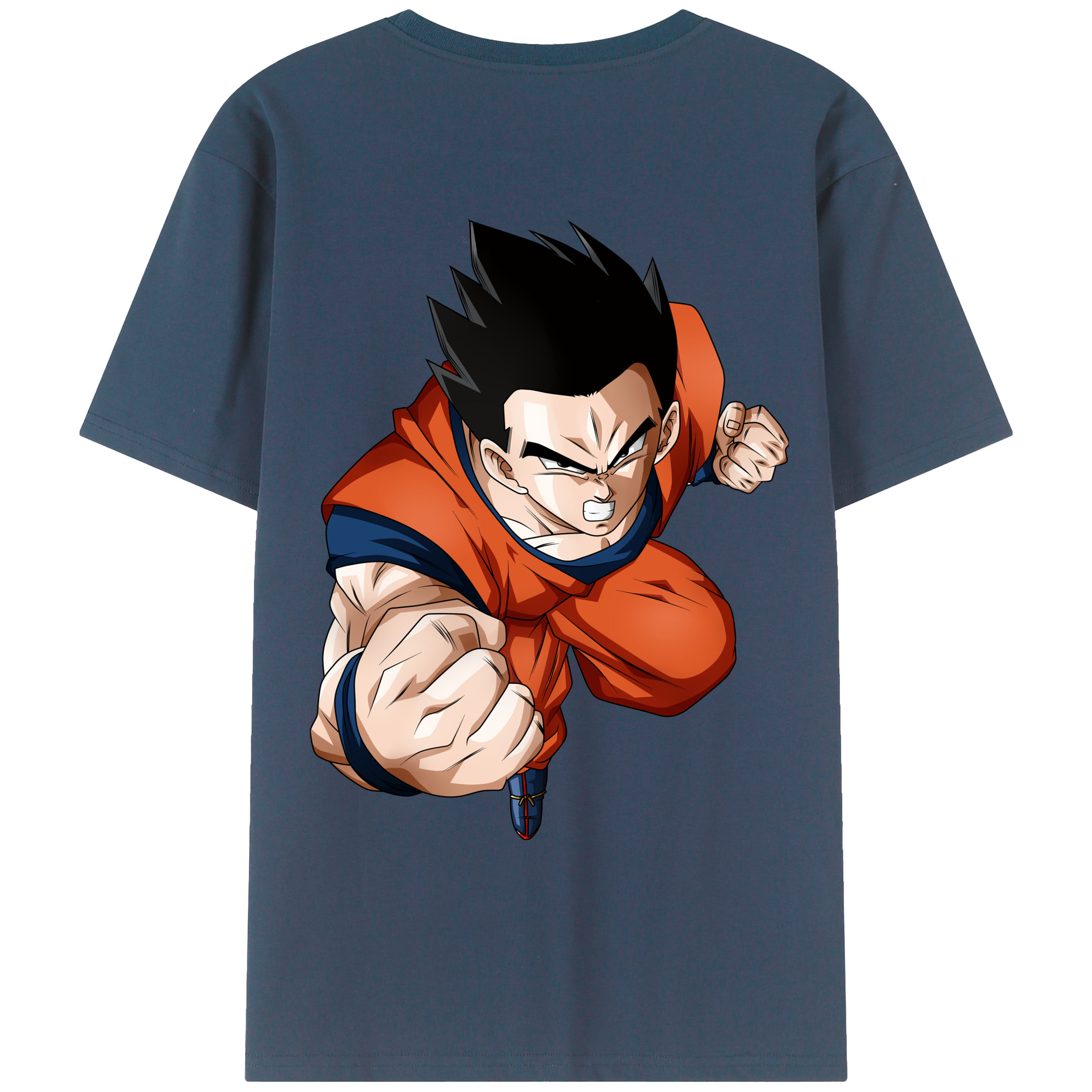 （画像用） ドラゴンボール 孫 悟飯（そんごはん）DRAGON BALL Son Gohan 綿100％ メンズ半袖Tシャツ（バックプリント） 通気性