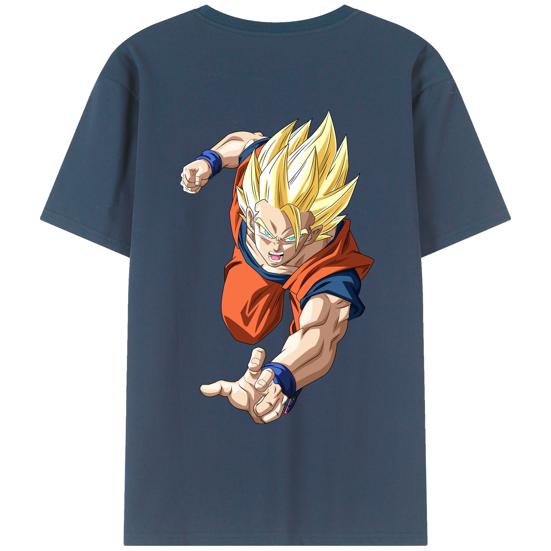 （画像用） ドラゴンボール 孫 悟飯（そんごはん）DRAGON BALL Son Gohan 綿100％ メンズ半袖Tシャツ（バックプリント） 通気性