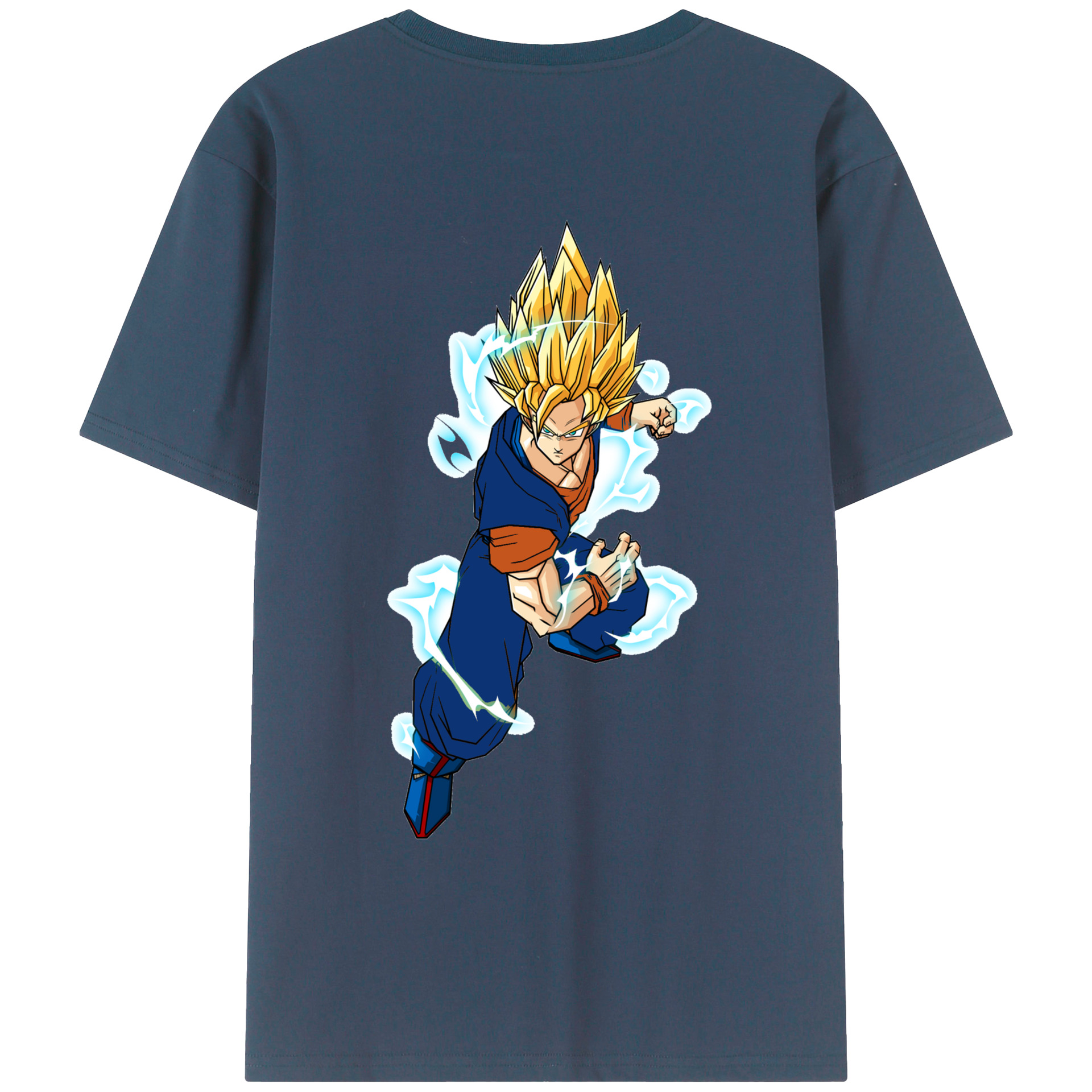（画像用） ドラゴンボール 孫 悟飯（そんごはん）DRAGON BALL Son Gohan 綿100％ メンズ半袖Tシャツ（バックプリント） 通気性