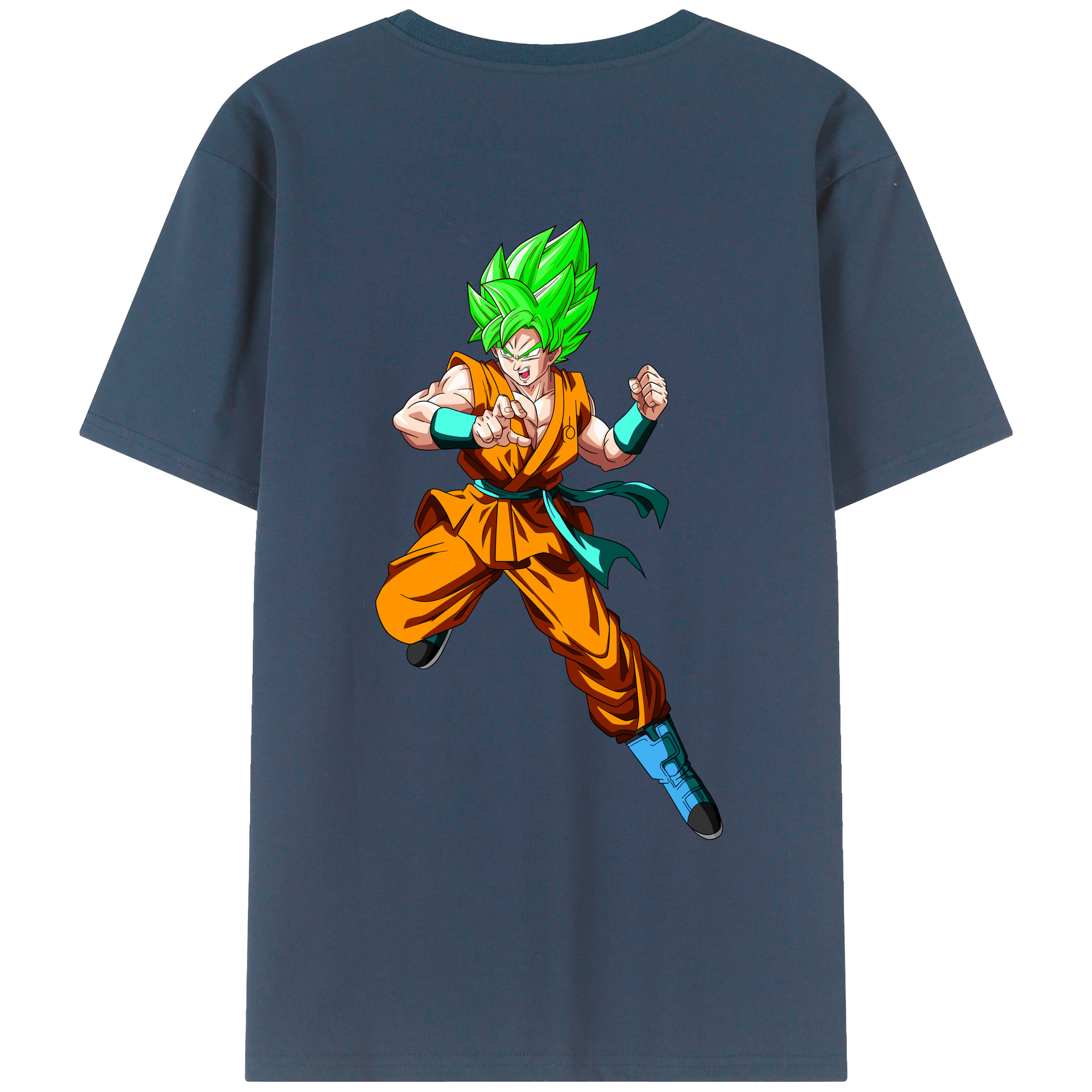 （画像用） ドラゴンボール 孫 悟飯（そんごはん）DRAGON BALL Son Gohan 綿100％ メンズ半袖Tシャツ（バックプリント） 通気性