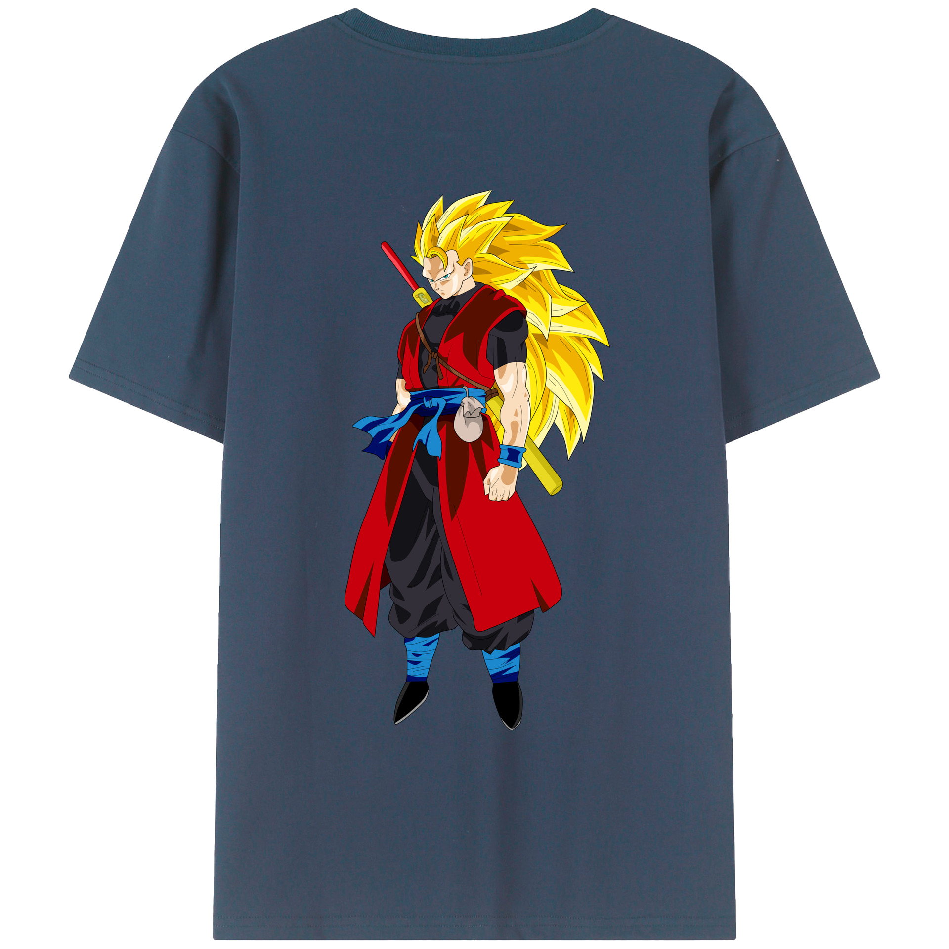 （画像用） ドラゴンボール トランクス（Torankusu）DRAGON BALL Trunks 綿100％ メンズ半袖Tシャツ（バックプリント） 通気性