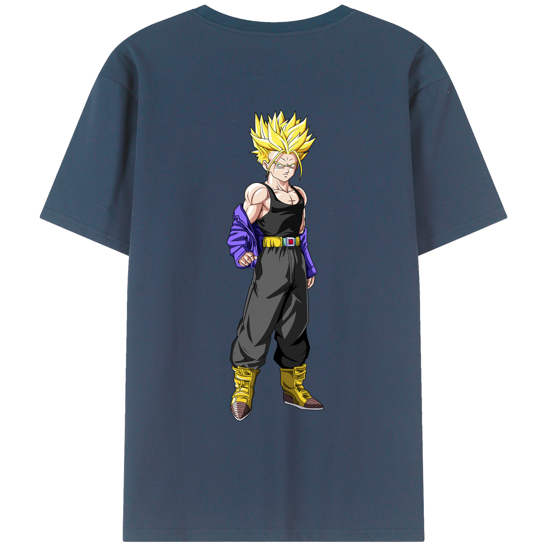 （画像用） ドラゴンボール トランクス（Torankusu）DRAGON BALL Trunks 綿100％ メンズ半袖Tシャツ（バックプリント） 通気性