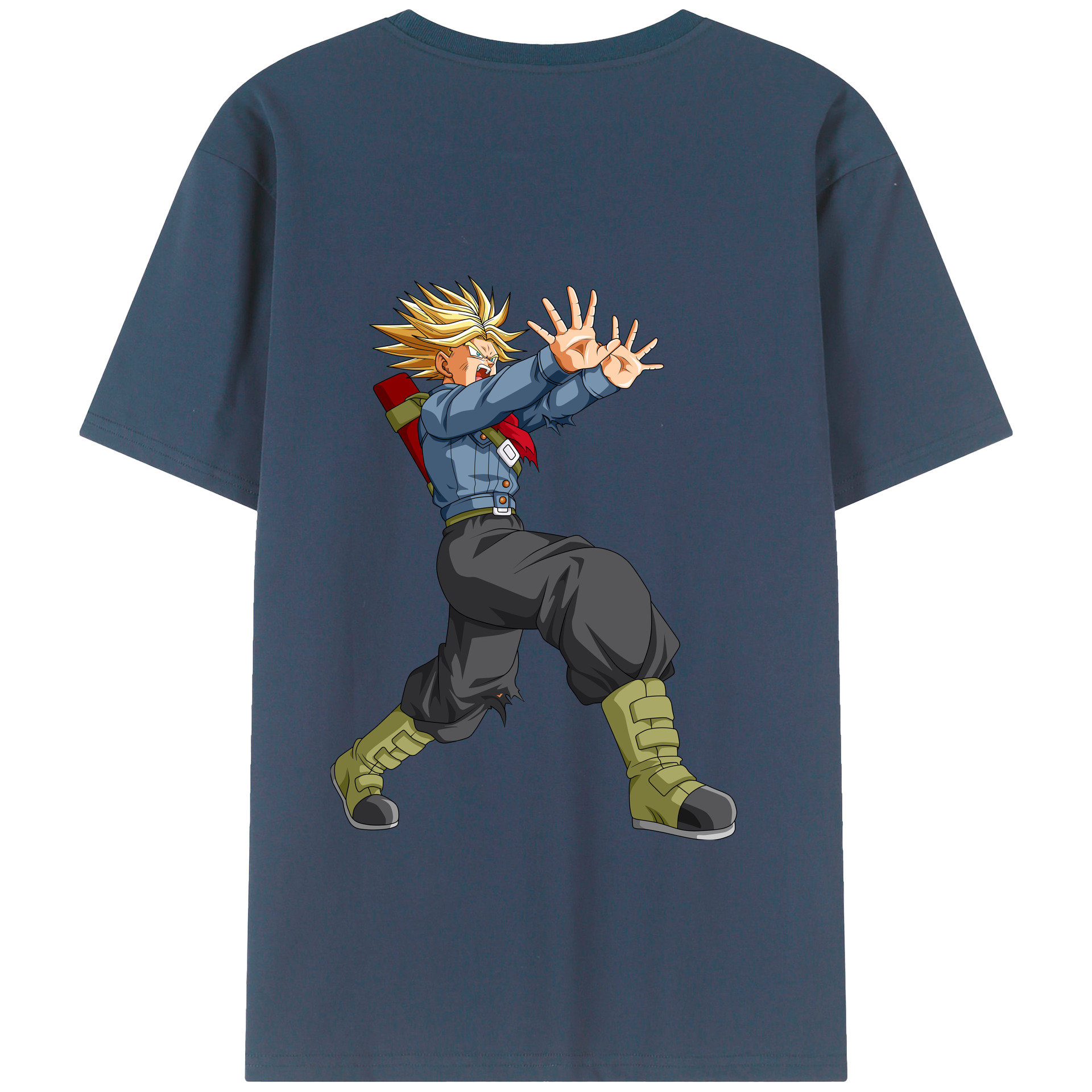 （画像用） ドラゴンボール トランクス（Torankusu）DRAGON BALL Trunks 綿100％ メンズ半袖Tシャツ（バックプリント） 通気性