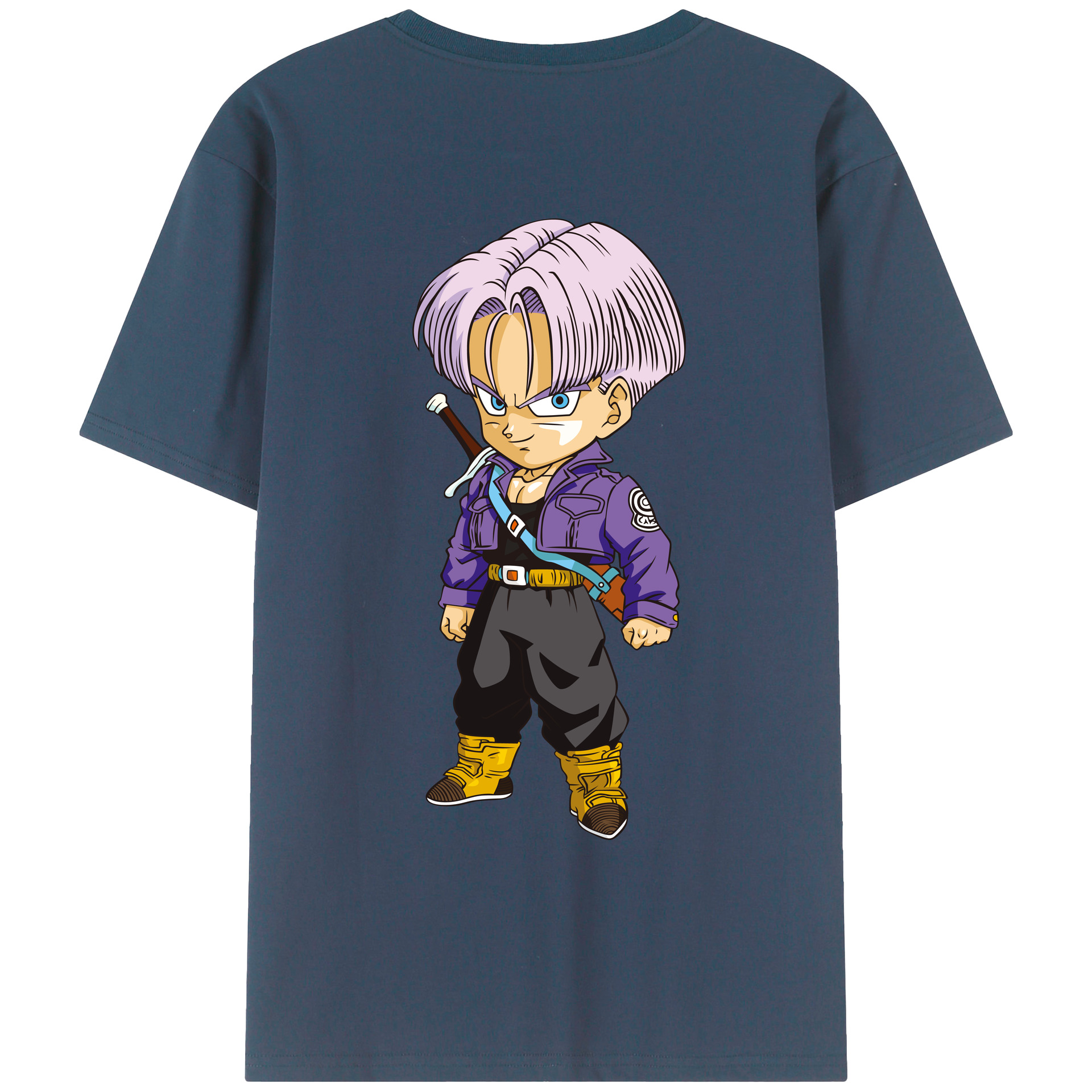 （画像用） ドラゴンボール トランクス（Torankusu）DRAGON BALL Trunks 綿100％ メンズ半袖Tシャツ（バックプリント） 通気性