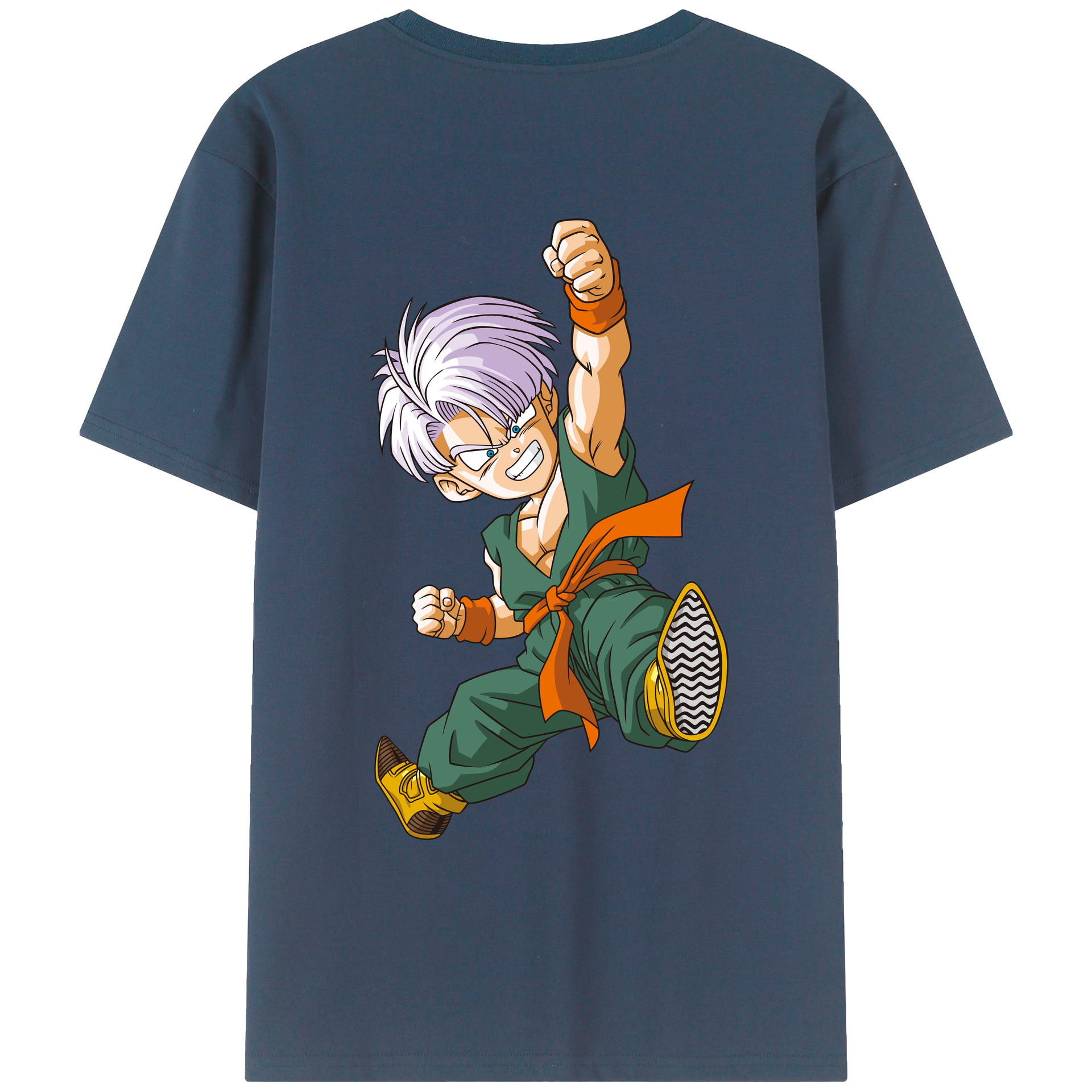 （画像用） ドラゴンボール トランクス（Torankusu）DRAGON BALL Trunks 綿100％ メンズ半袖Tシャツ（バックプリント） 通気性