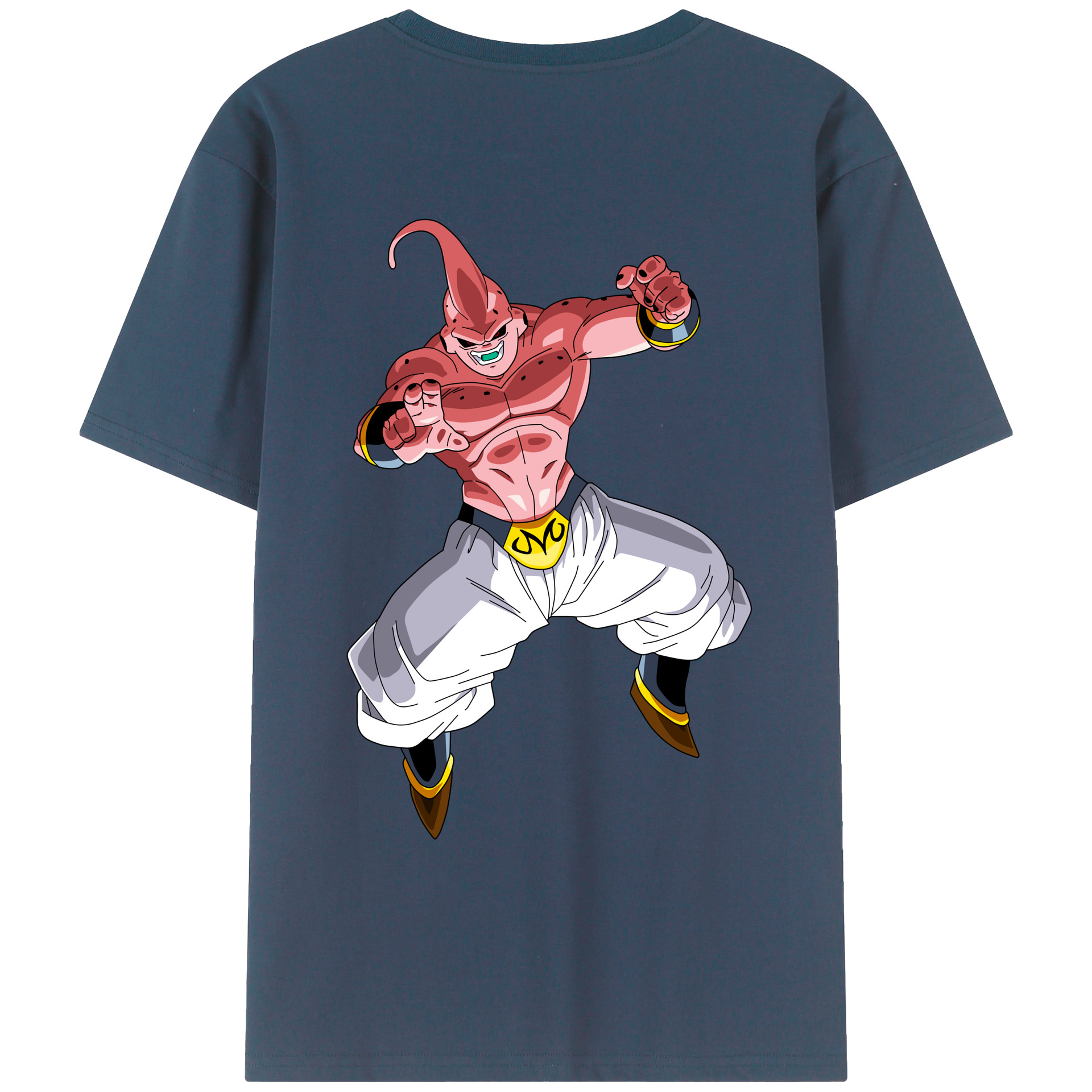 （画像用） ドラゴンボール 魔人ブウ DRAGON BALL Majin Buu 綿100％ メンズ半袖Tシャツ（バックプリント） 通気性