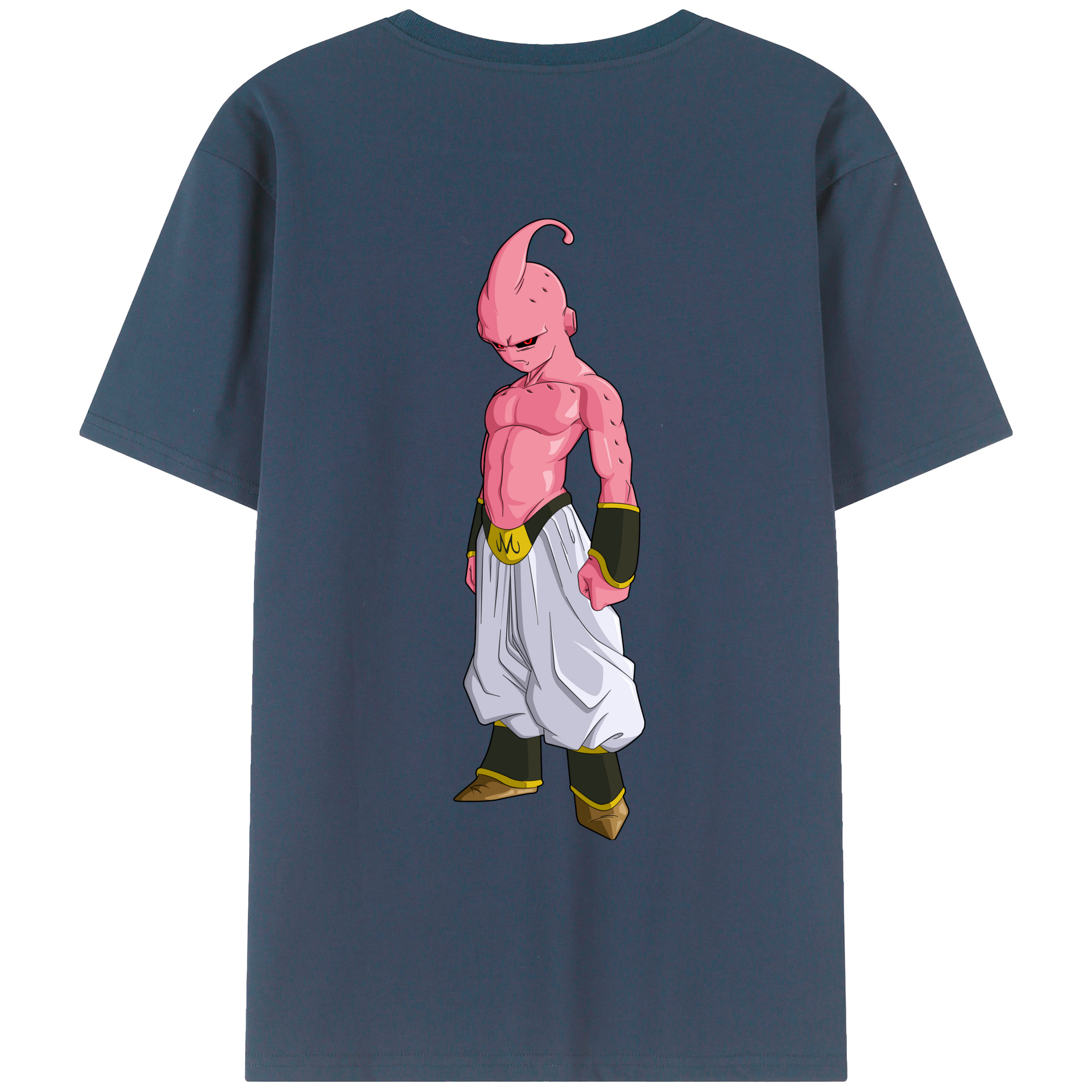（画像用） ドラゴンボール 魔人ブウ DRAGON BALL Majin Buu 綿100％ メンズ半袖Tシャツ（バックプリント） 通気性