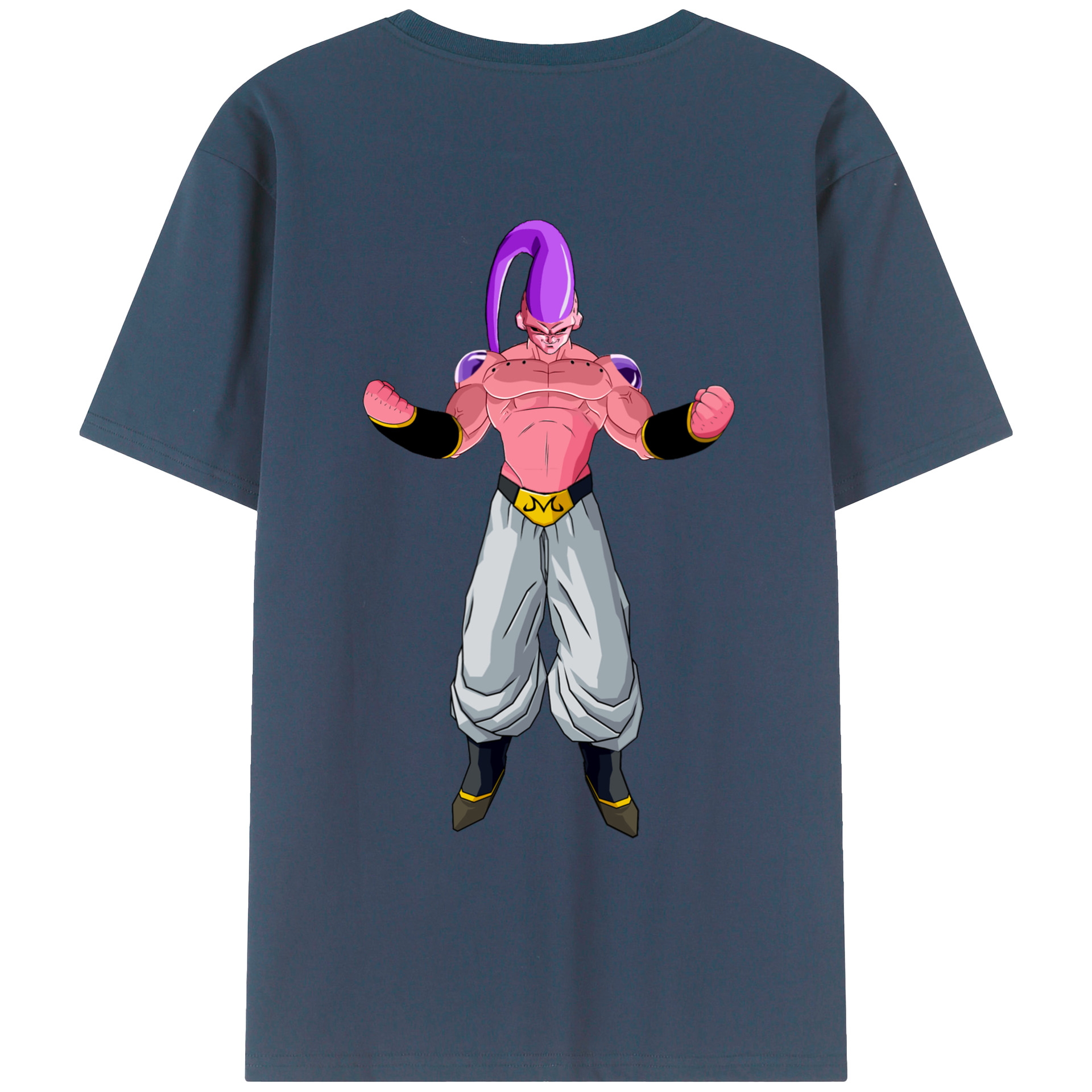 （画像用） ドラゴンボール 魔人ブウ DRAGON BALL Majin Buu 綿100％ メンズ半袖Tシャツ（バックプリント） 通気性