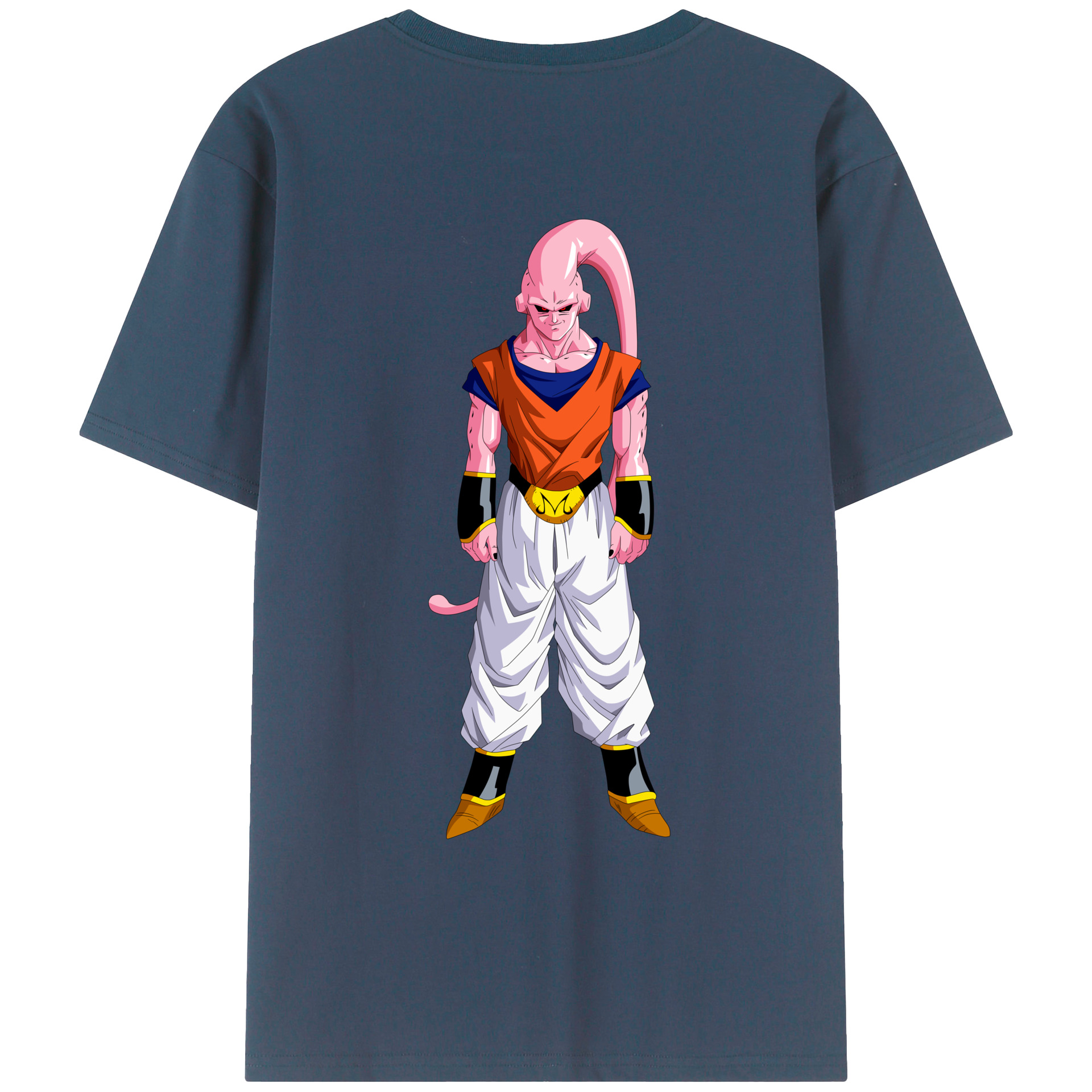 （画像用） ドラゴンボール 魔人ブウ DRAGON BALL Majin Buu 綿100％ メンズ半袖Tシャツ（バックプリント） 通気性