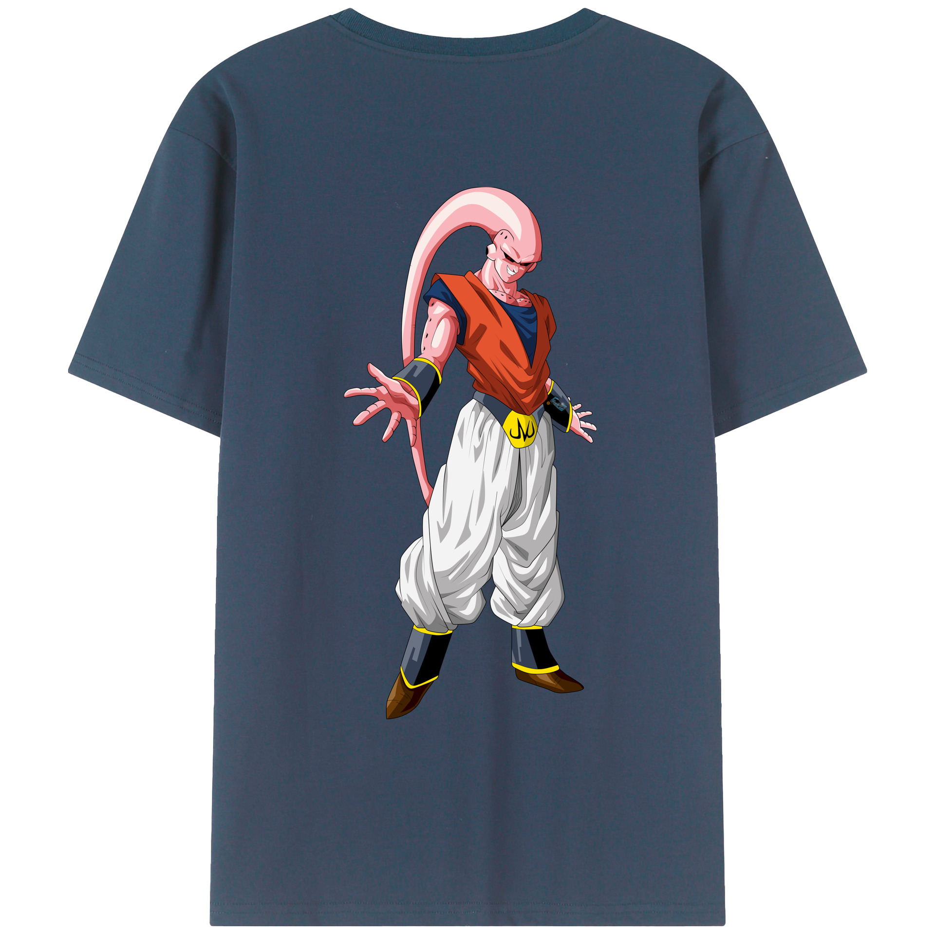 （画像用） ドラゴンボール 魔人ブウ DRAGON BALL Majin Buu 綿100％ メンズ半袖Tシャツ（バックプリント） 通気性