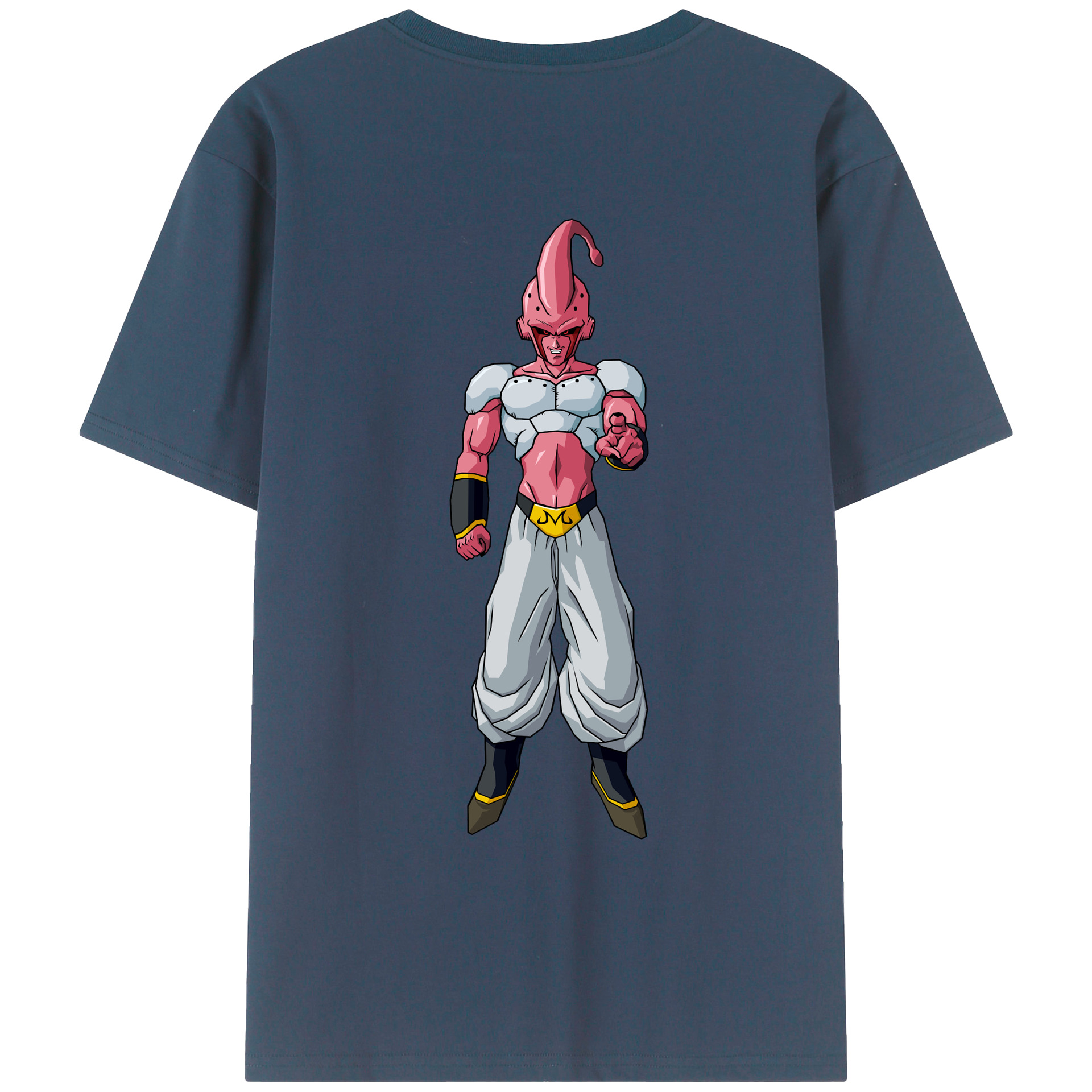 （画像用） ドラゴンボール 魔人ブウ DRAGON BALL Majin Buu 綿100％ メンズ半袖Tシャツ（バックプリント） 通気性