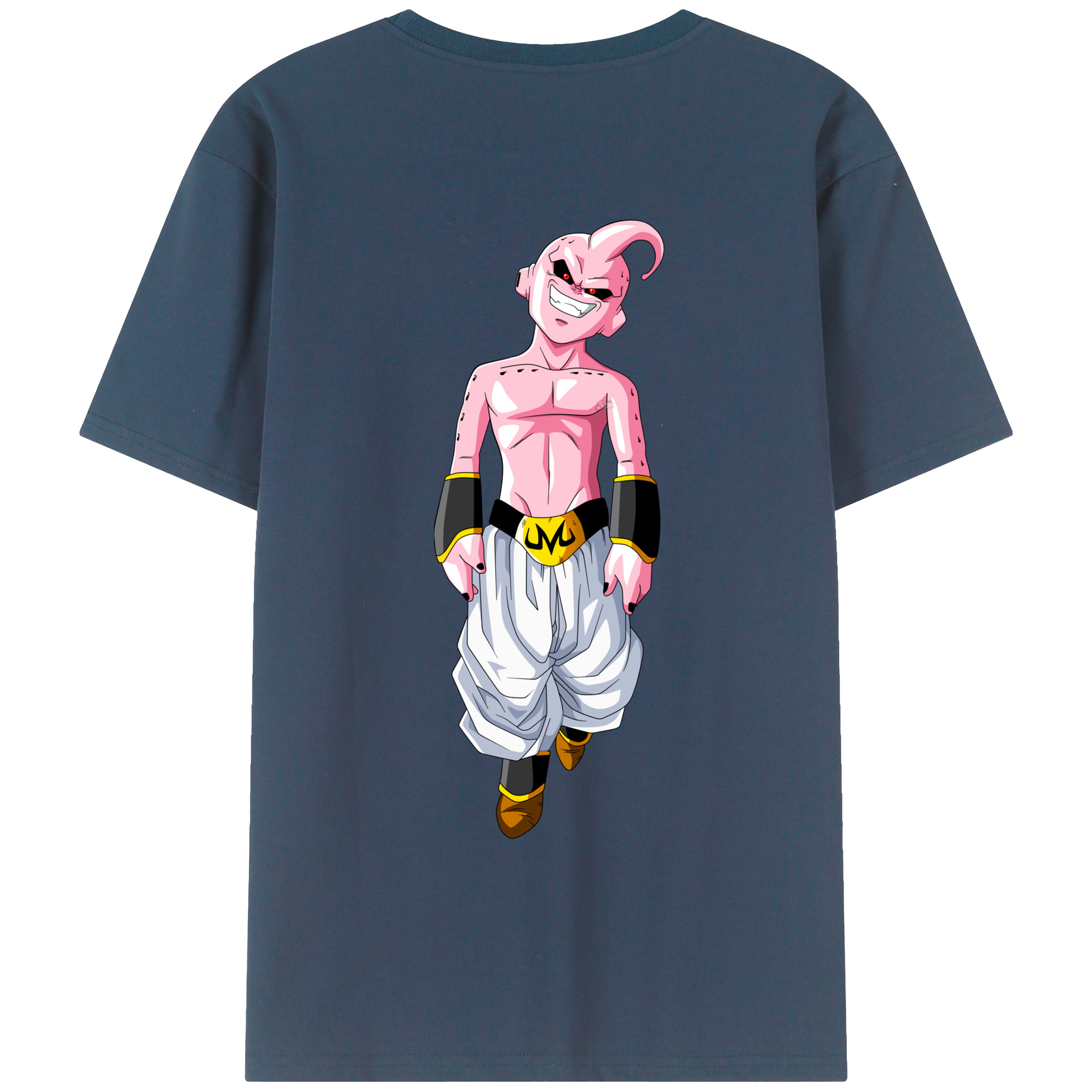 （画像用） ドラゴンボール 魔人ブウ DRAGON BALL Majin Buu 綿100％ メンズ半袖Tシャツ（バックプリント） 通気性
