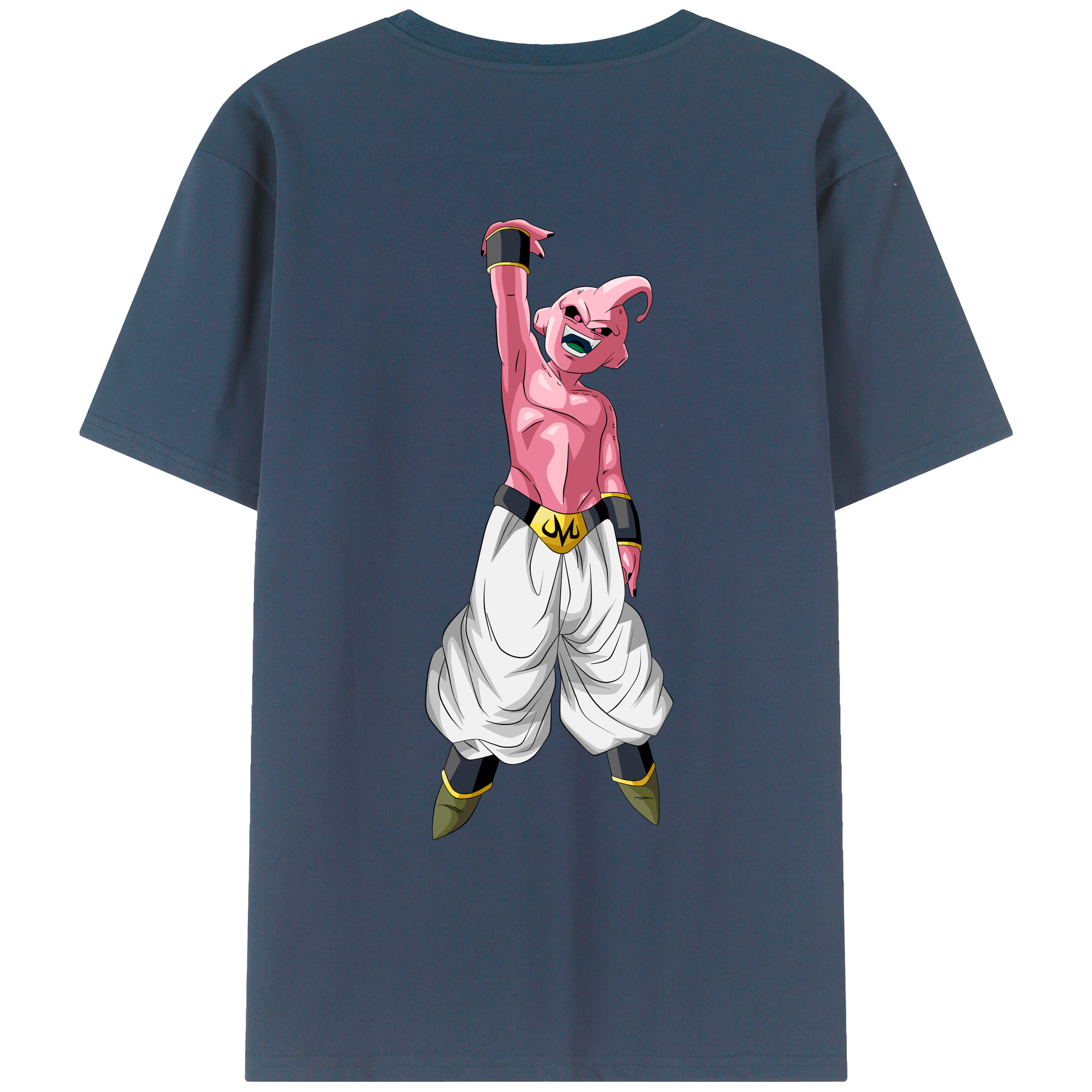 （画像用） ドラゴンボール 魔人ブウ DRAGON BALL Majin Buu 綿100％ メンズ半袖Tシャツ（バックプリント） 通気性