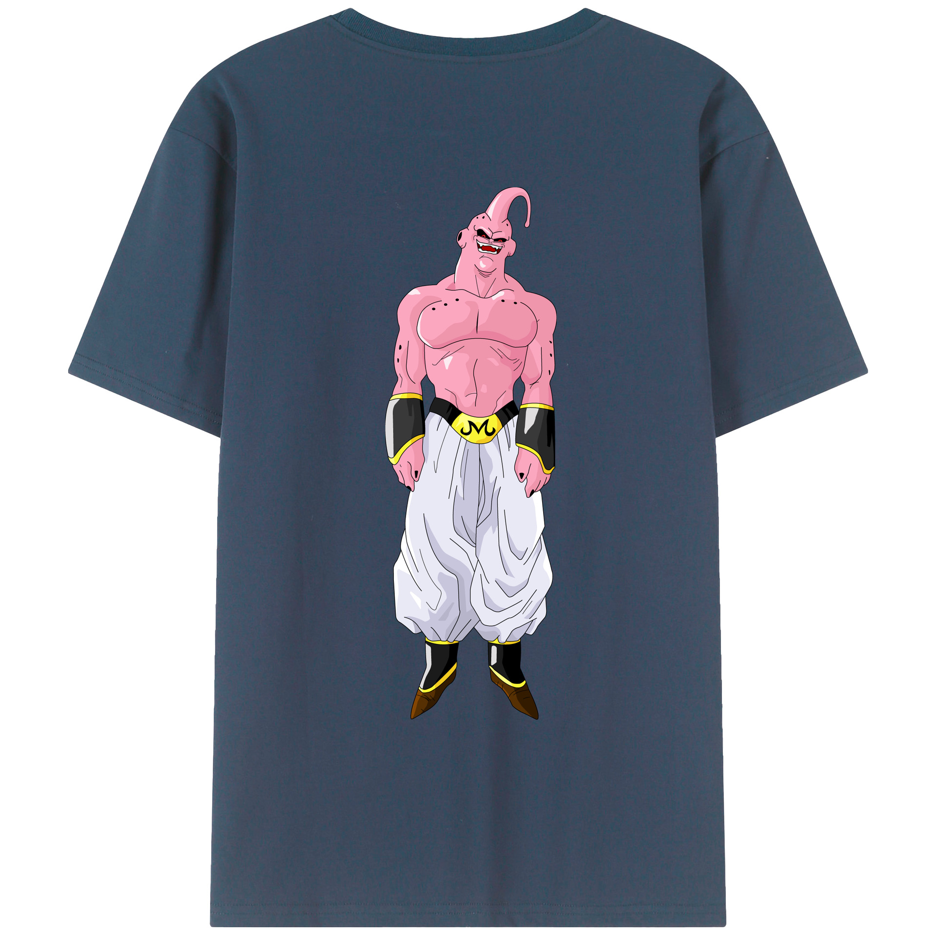 （画像用） ドラゴンボール 魔人ブウ DRAGON BALL Majin Buu 綿100％ メンズ半袖Tシャツ（バックプリント） 通気性