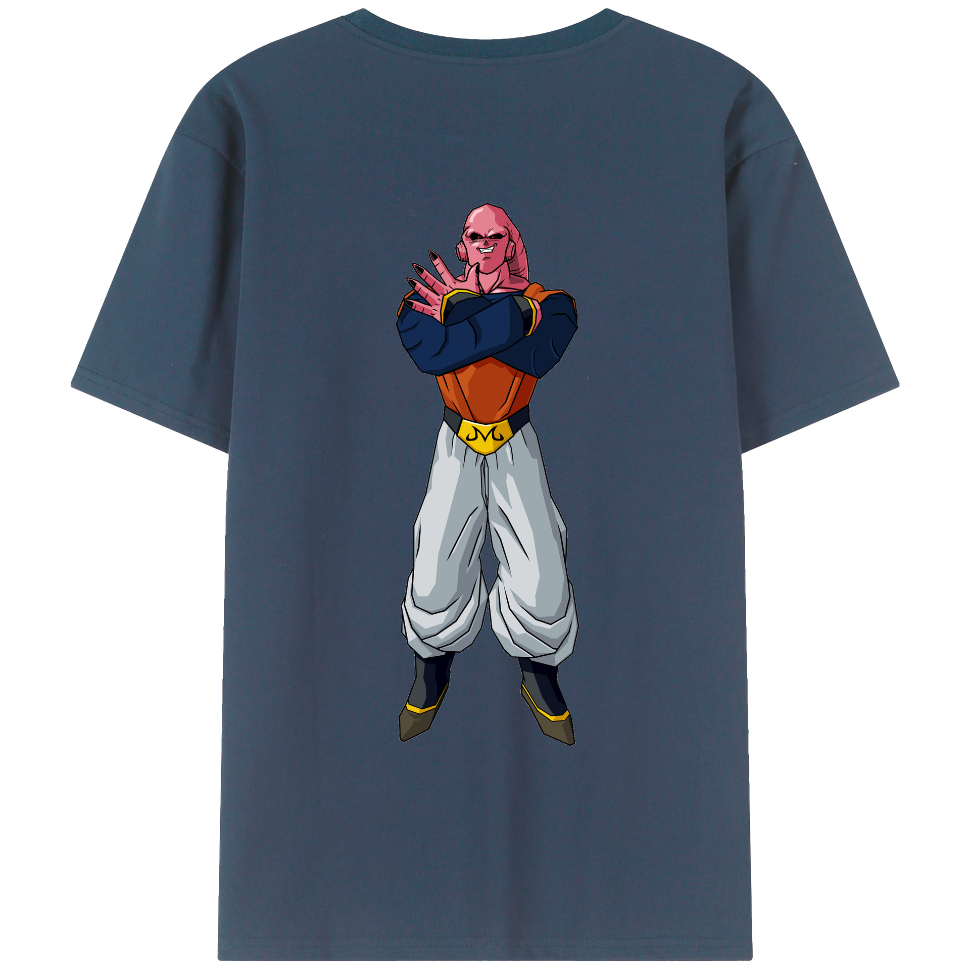 （画像用） ドラゴンボール 魔人ブウ DRAGON BALL Majin Buu 綿100％ メンズ半袖Tシャツ（バックプリント） 通気性