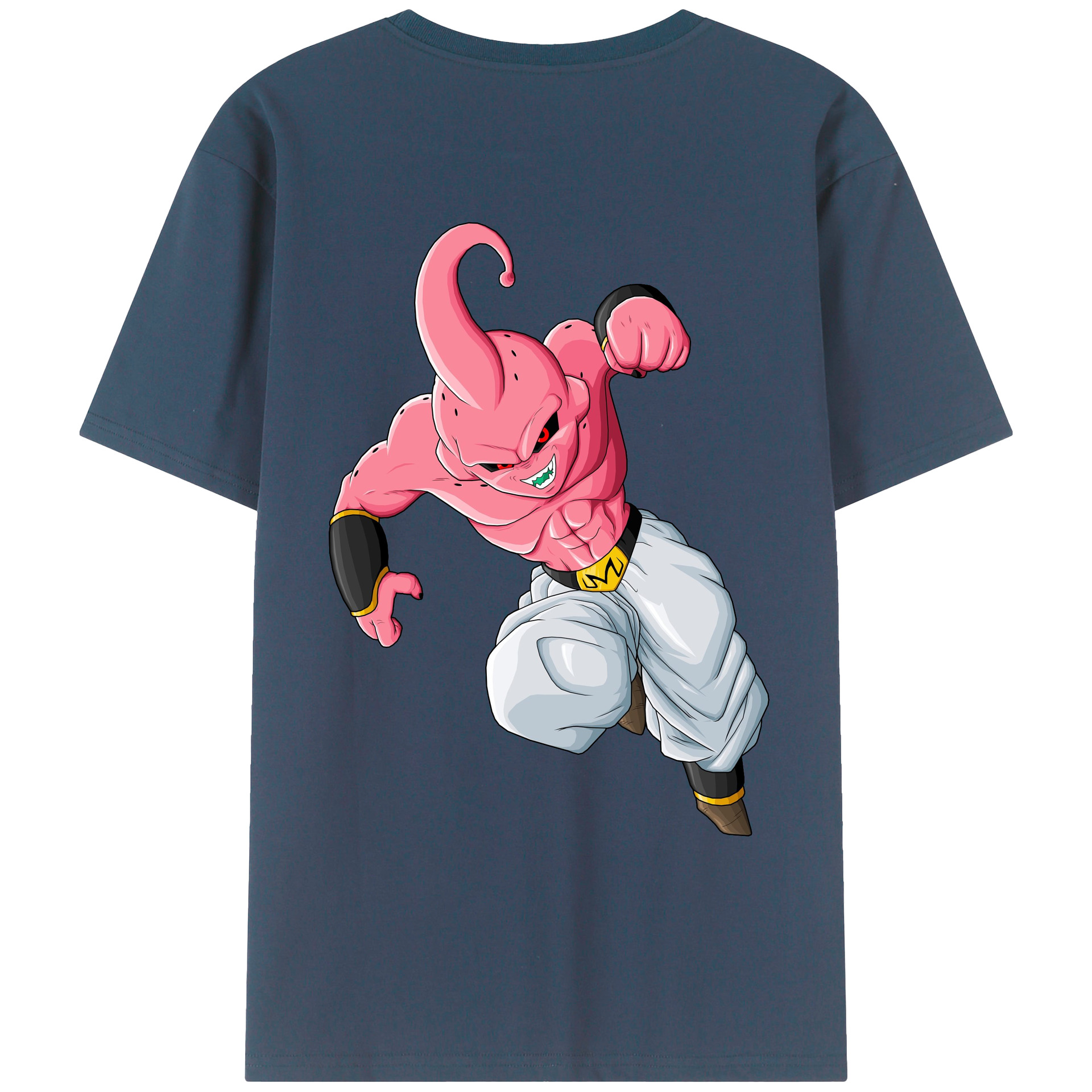 （画像用） ドラゴンボール 魔人ブウ DRAGON BALL Majin Buu 綿100％ メンズ半袖Tシャツ（バックプリント） 通気性