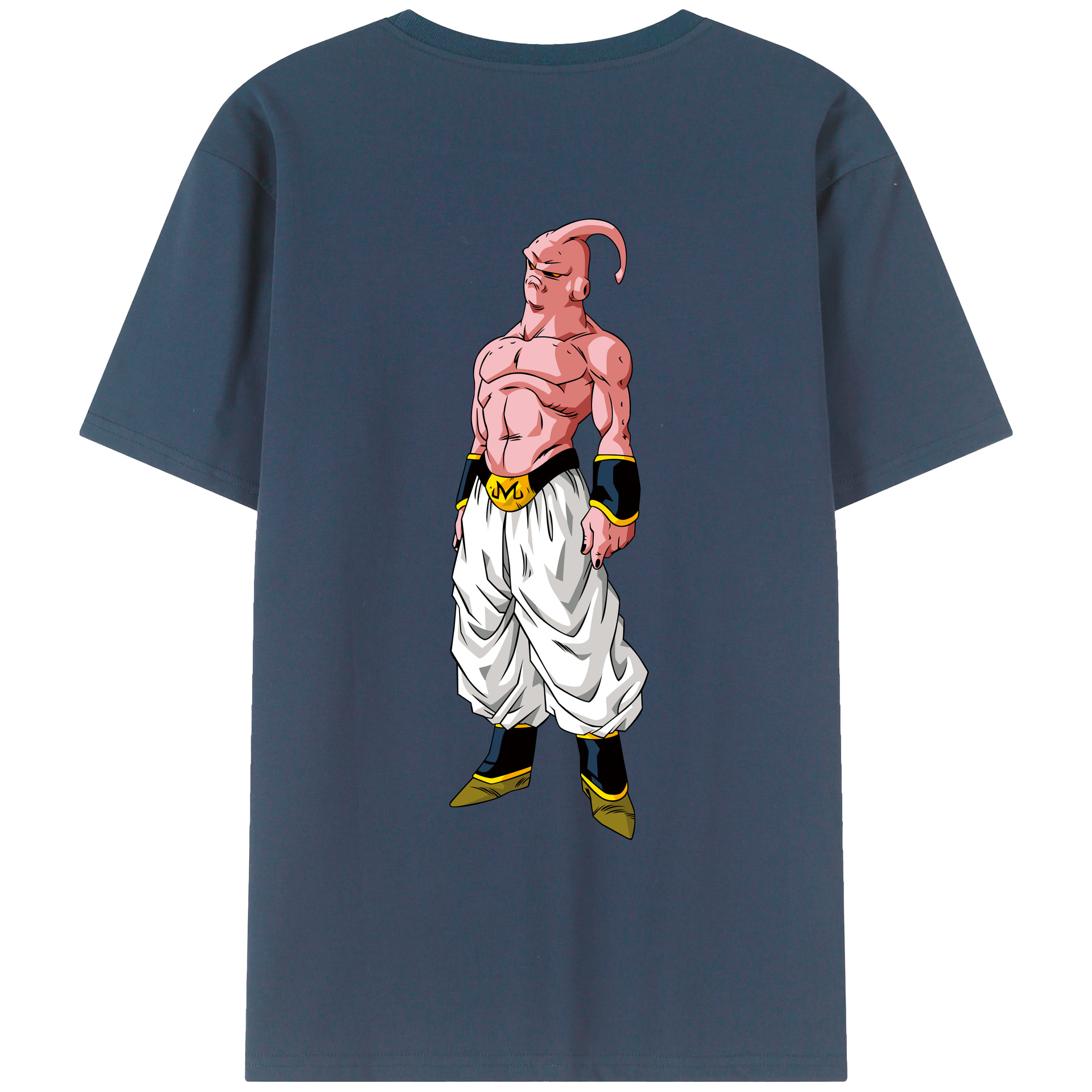 （画像用） ドラゴンボール 魔人ブウ DRAGON BALL Majin Buu 綿100％ メンズ半袖Tシャツ（バックプリント） 通気性