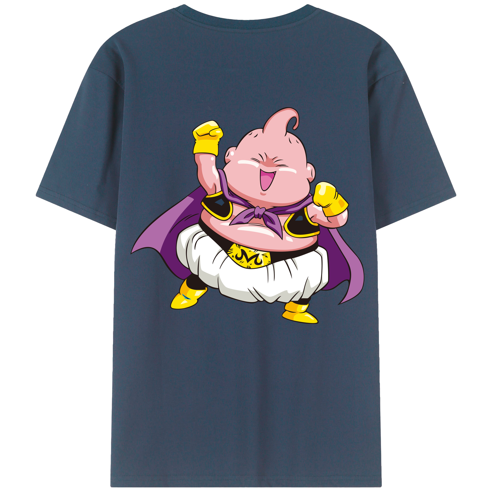 （画像用） ドラゴンボール 魔人ブウ DRAGON BALL Majin Buu 綿100％ メンズ半袖Tシャツ（バックプリント） 通気性