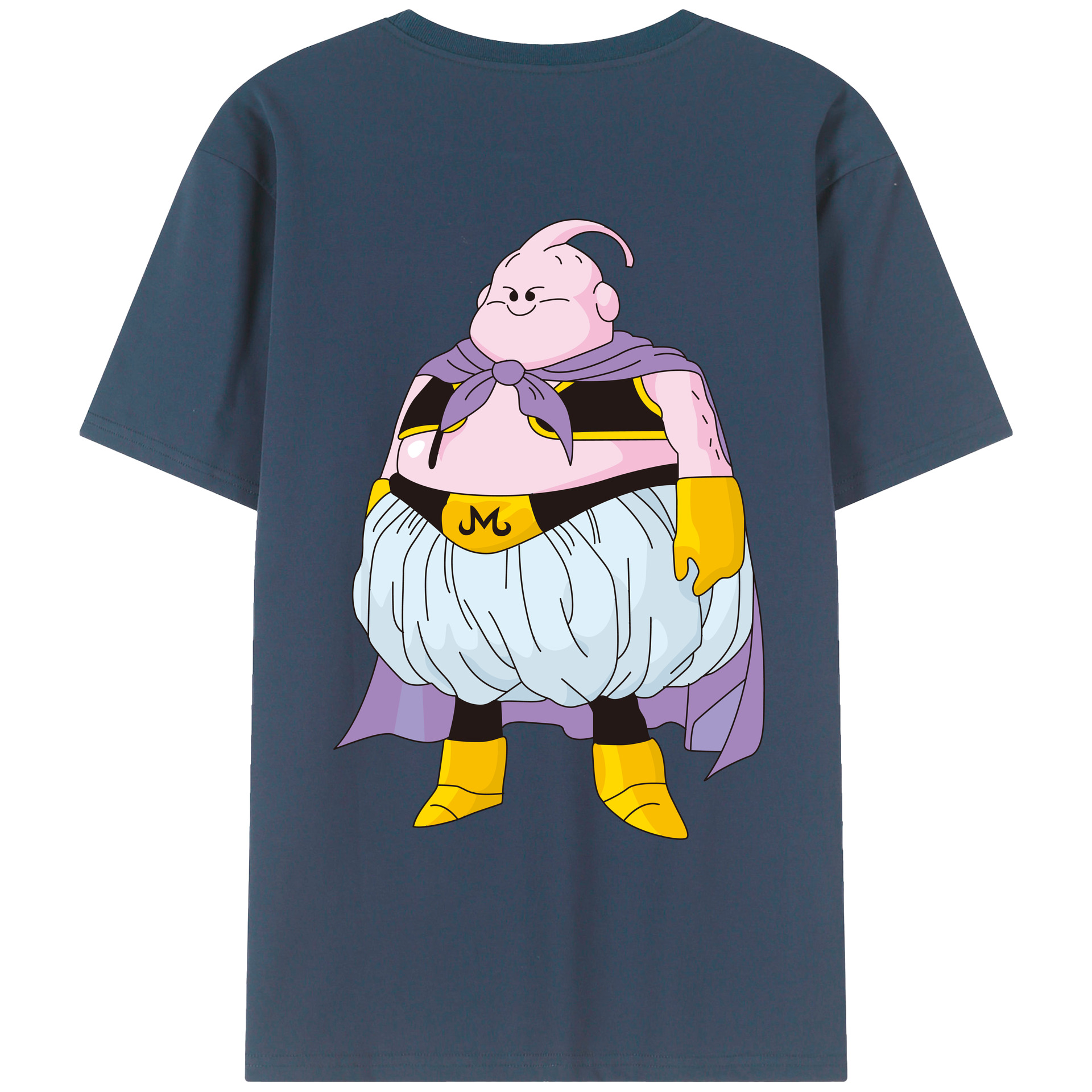 （画像用） ドラゴンボール 魔人ブウ DRAGON BALL Majin Buu 綿100％ メンズ半袖Tシャツ（バックプリント） 通気性