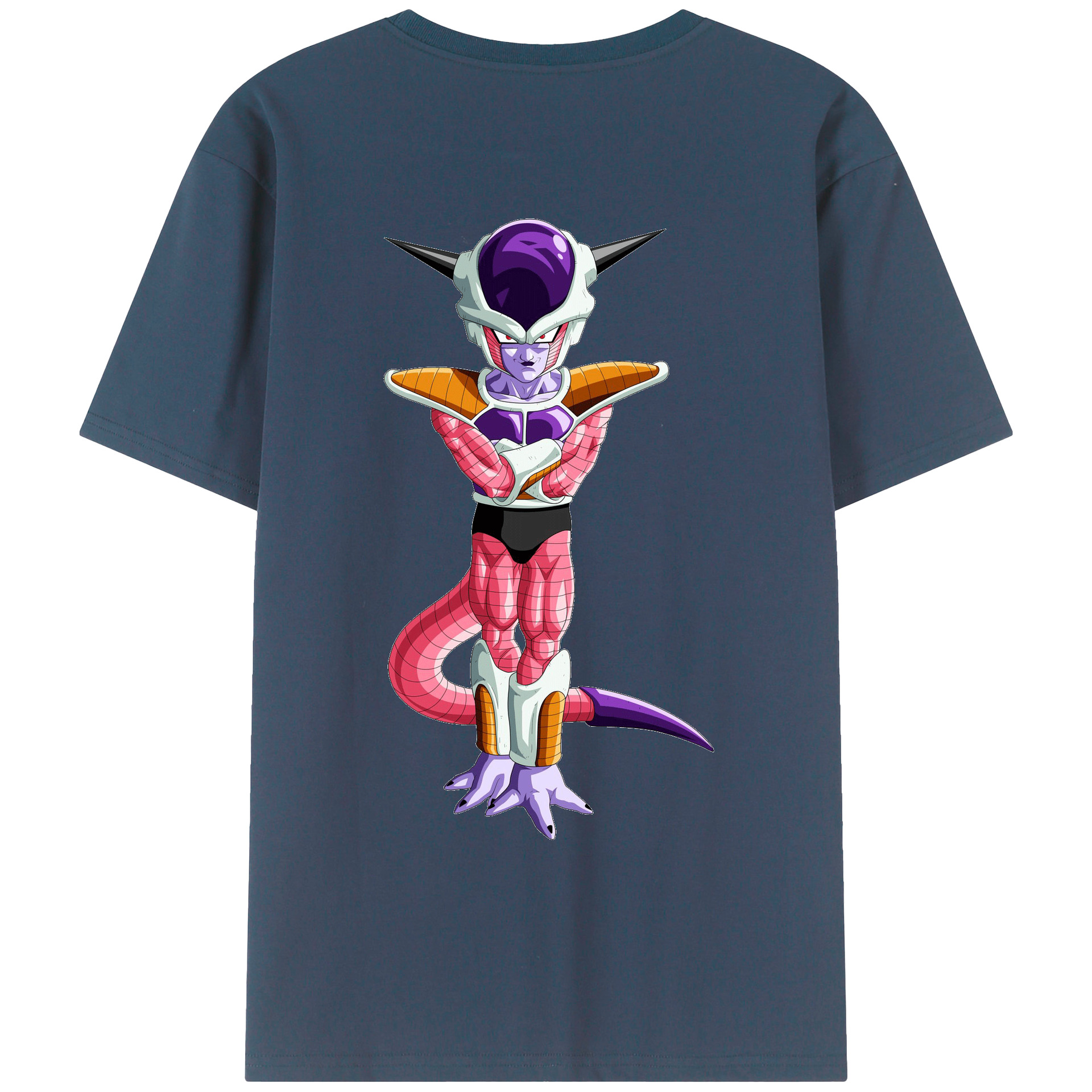 （画像用） ドラゴンボール フリーザ DRAGON BALL Frieza 綿100％ メンズ半袖Tシャツ（バックプリント） 通気性