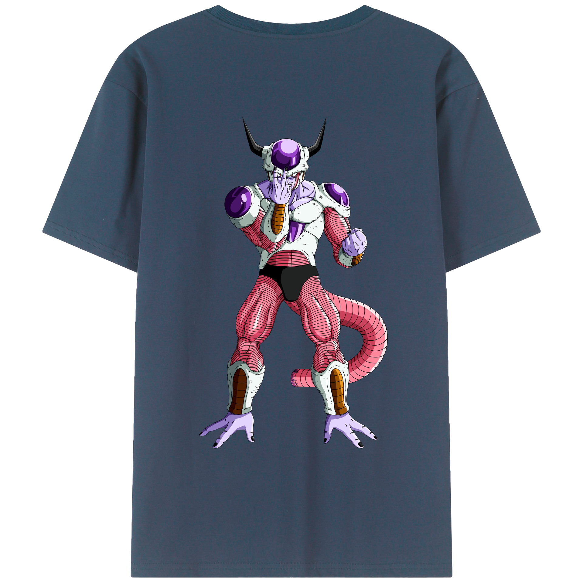 （画像用） ドラゴンボール フリーザ DRAGON BALL Frieza 綿100％ メンズ半袖Tシャツ（バックプリント） 通気性