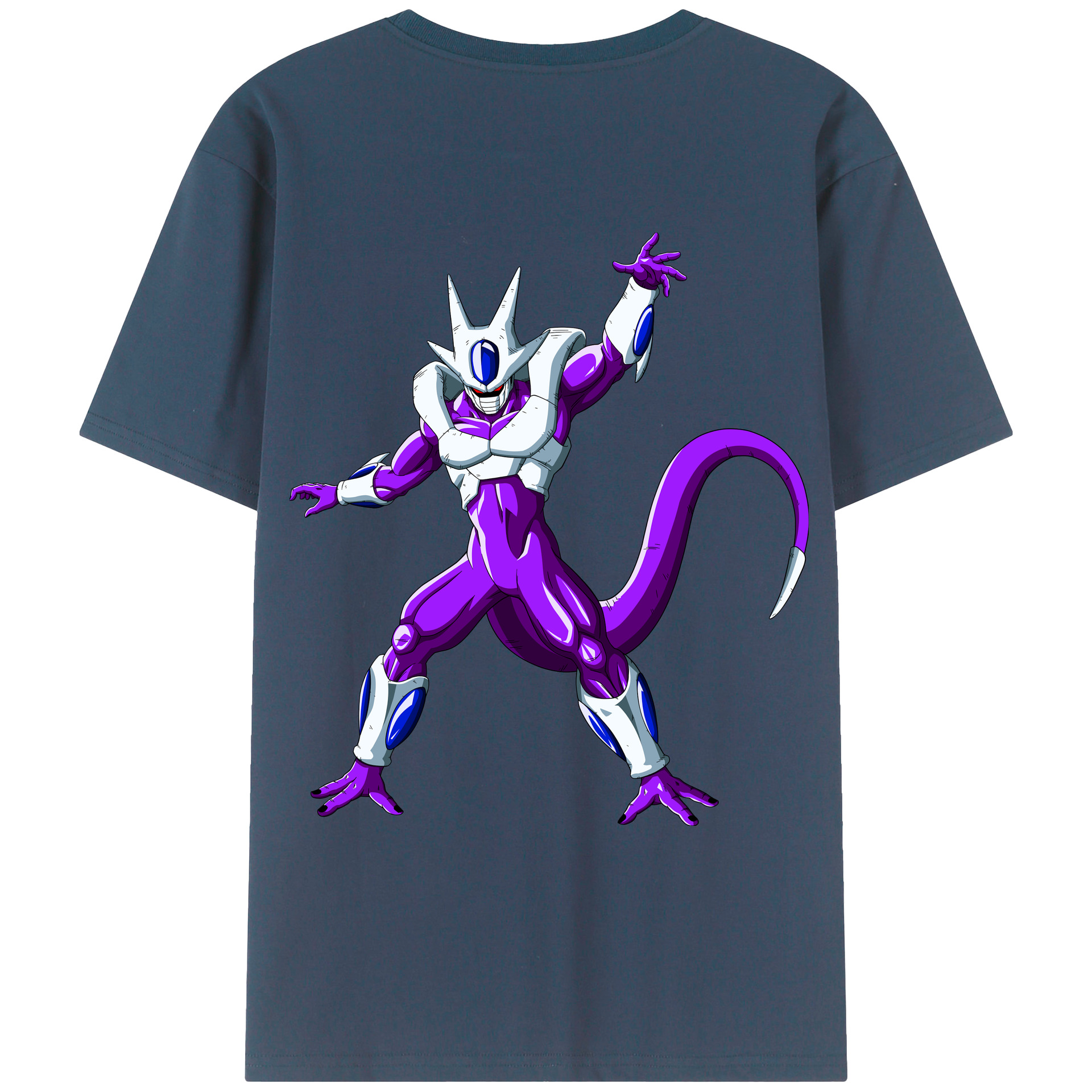 （画像用） ドラゴンボール クウラ DRAGON BALL Cooler Coora 綿100％ メンズ半袖Tシャツ（バックプリント） 通気性