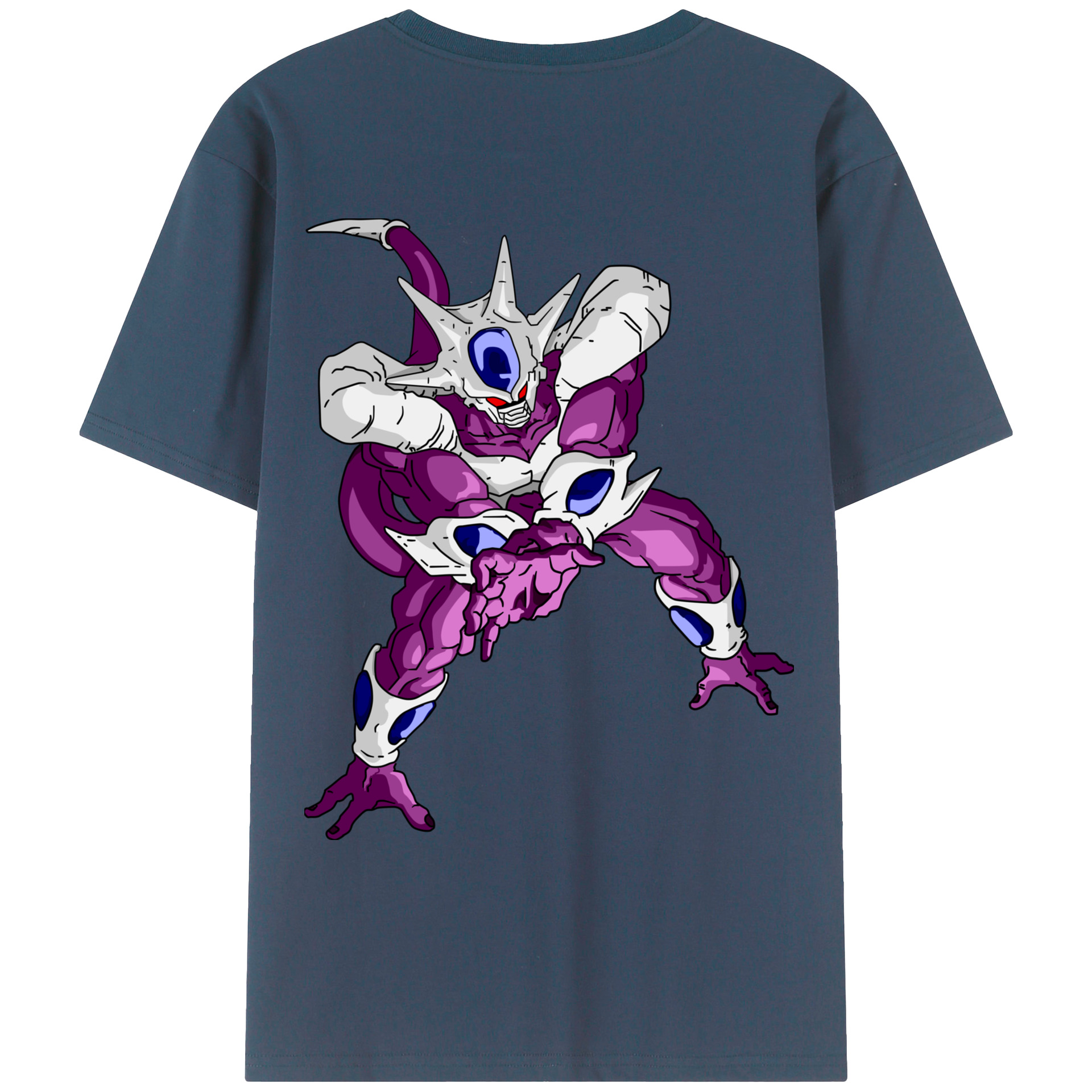 （画像用） ドラゴンボール クウラ DRAGON BALL Cooler Coora 綿100％ メンズ半袖Tシャツ（バックプリント） 通気性