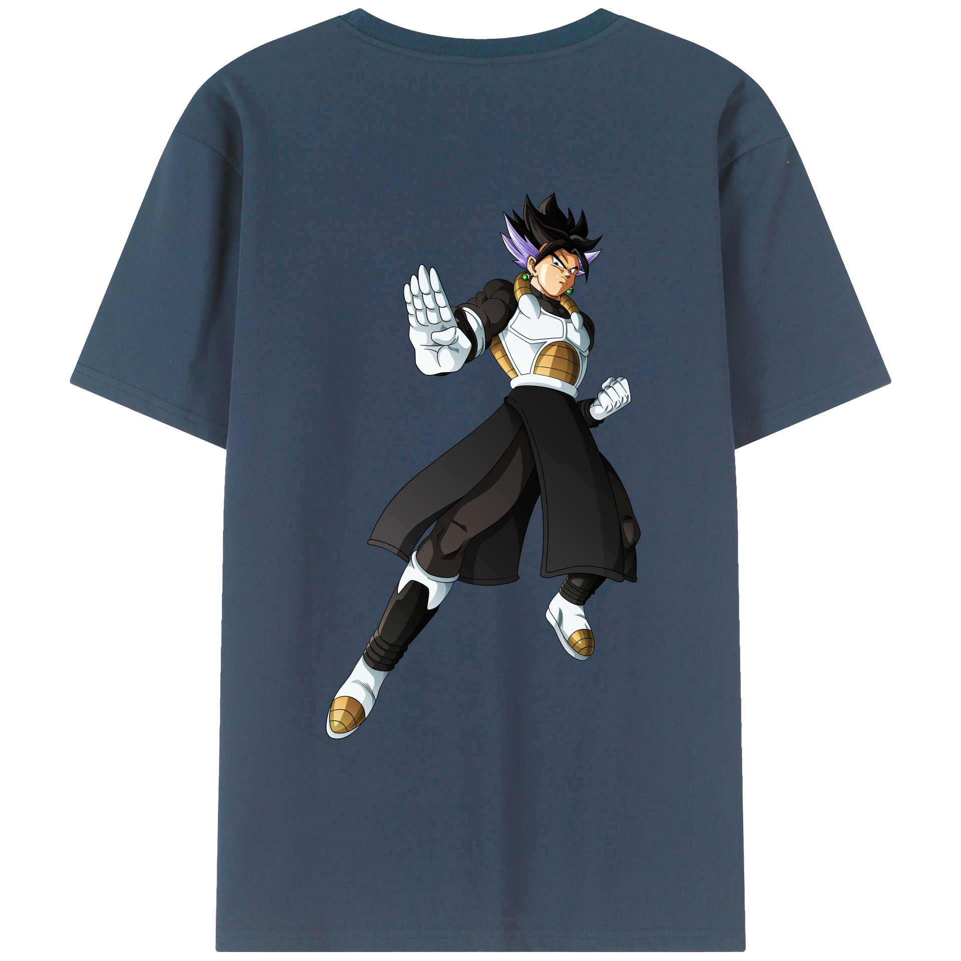 （画像用） ドラゴンボール ベジット DRAGON BALL Vegetto 綿100％ メンズ半袖Tシャツ（バックプリント） 通気性