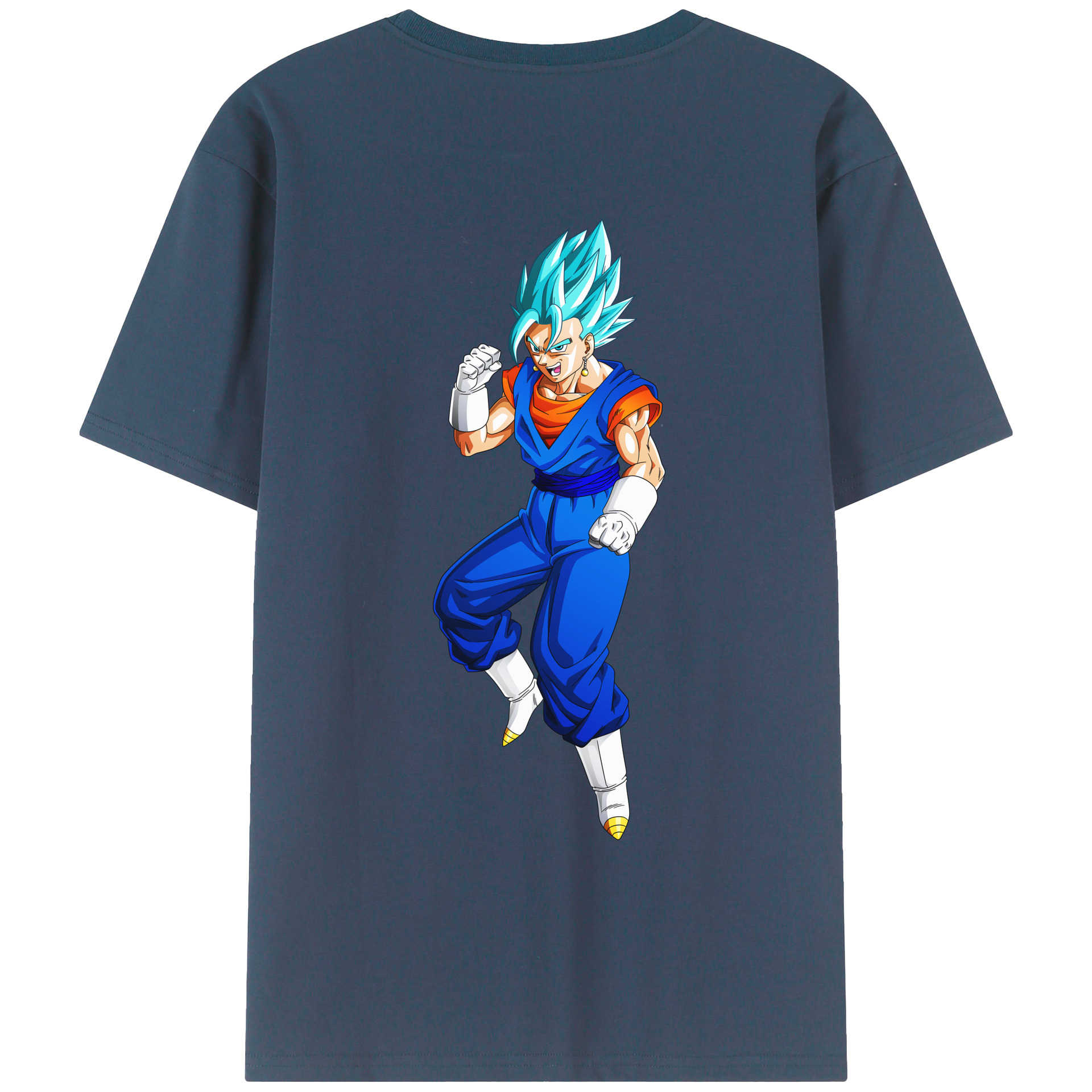 （画像用） ドラゴンボール ベジット DRAGON BALL Vegetto 綿100％ メンズ半袖Tシャツ（バックプリント） 通気性