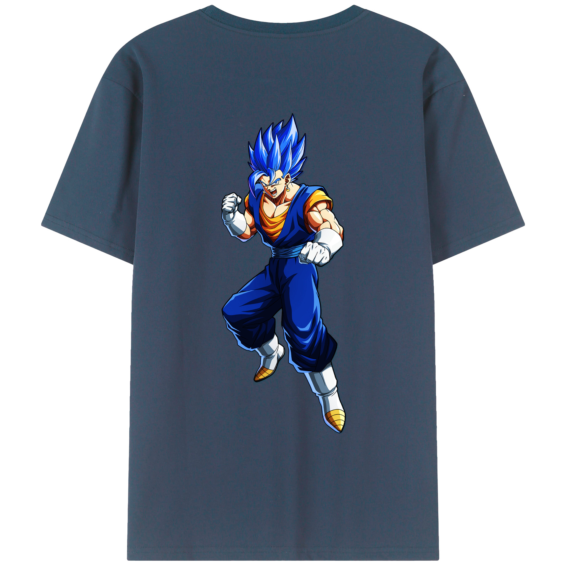 （画像用） ドラゴンボール ベジット DRAGON BALL Vegetto 綿100％ メンズ半袖Tシャツ（バックプリント） 通気性