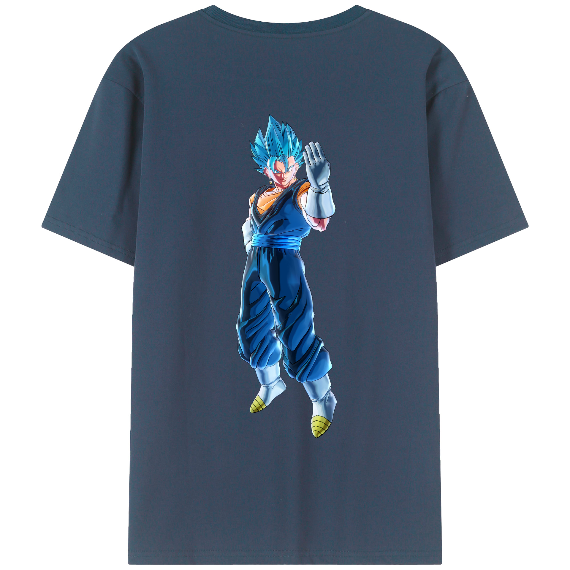 （画像用） ドラゴンボール ベジット DRAGON BALL Vegetto 綿100％ メンズ半袖Tシャツ（バックプリント） 通気性