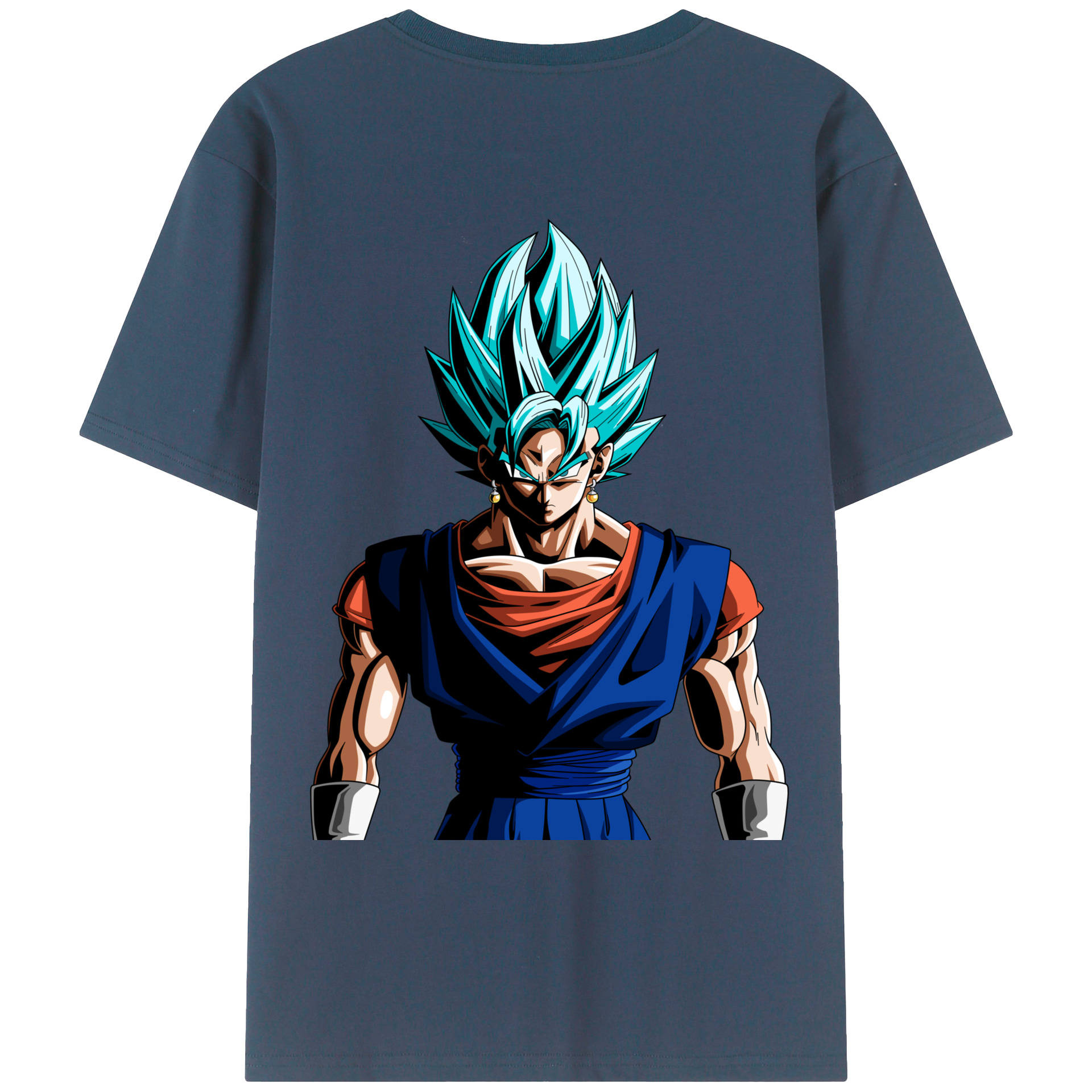 （画像用） ドラゴンボール ベジット DRAGON BALL Vegetto 綿100％ メンズ半袖Tシャツ（バックプリント） 通気性