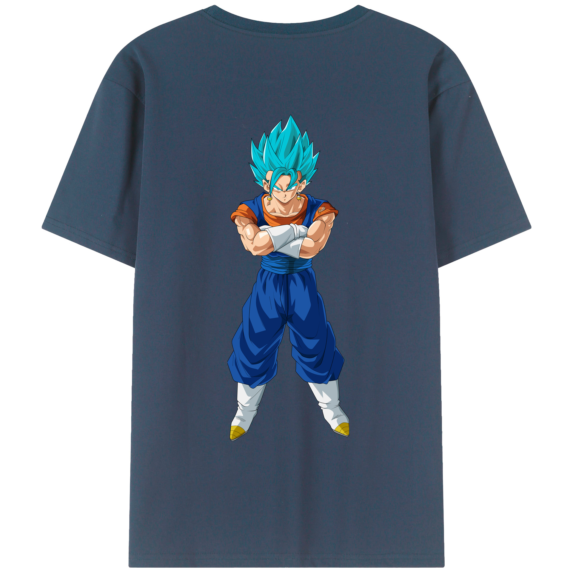 （画像用） ドラゴンボール ベジット DRAGON BALL Vegetto 綿100％ メンズ半袖Tシャツ（バックプリント） 通気性