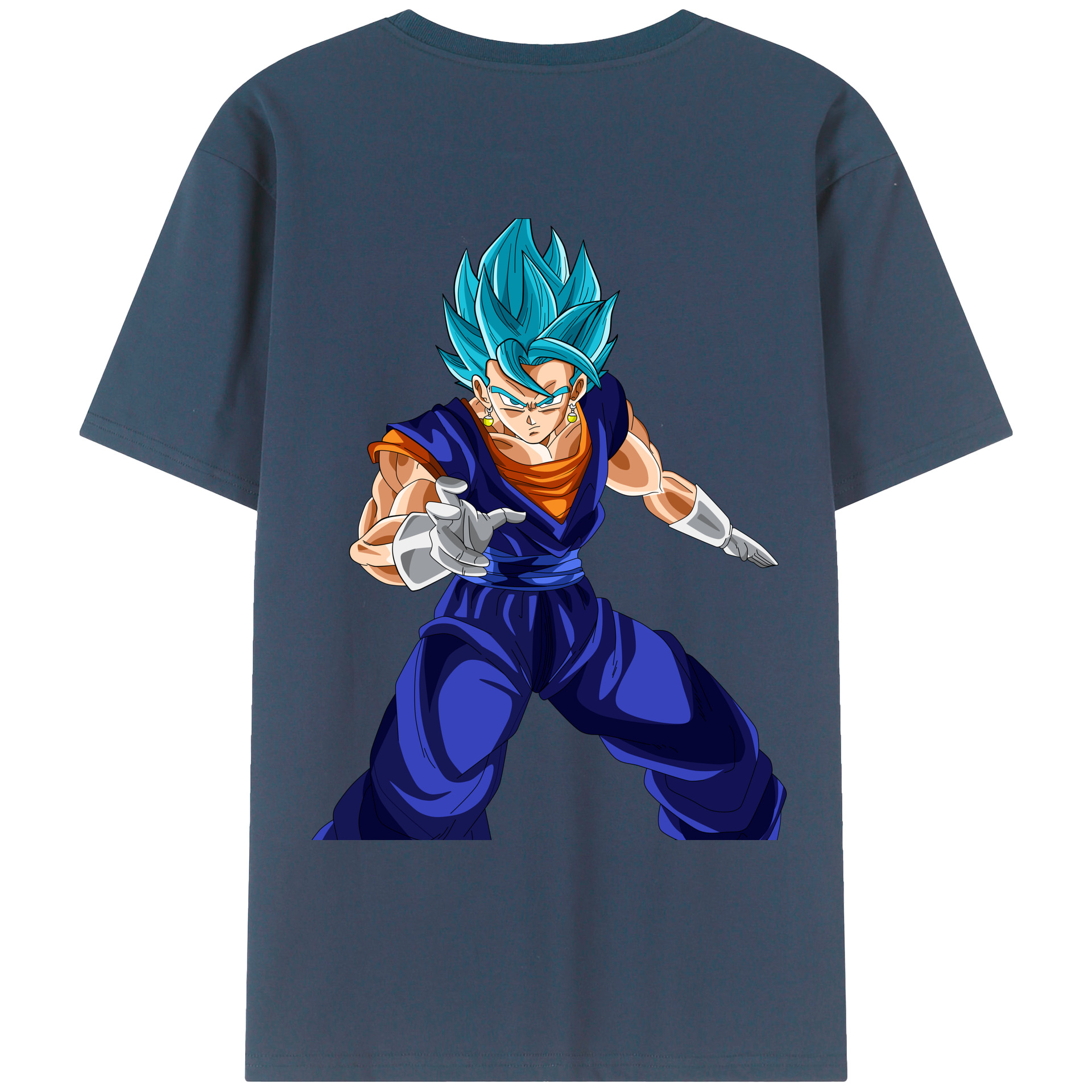 （画像用） ドラゴンボール ベジット DRAGON BALL Vegetto 綿100％ メンズ半袖Tシャツ（バックプリント） 通気性