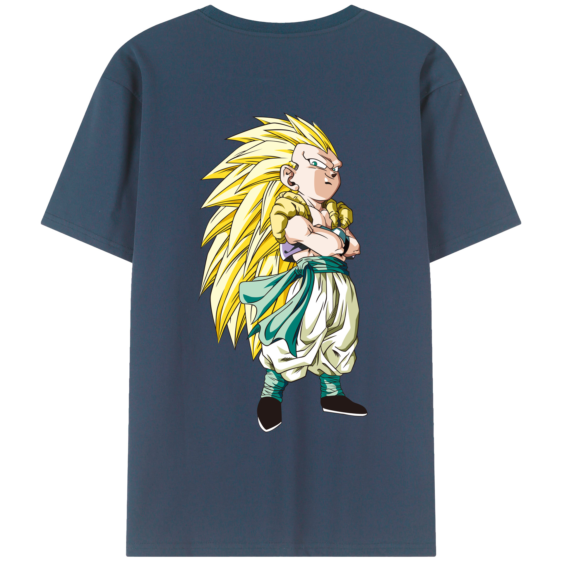 （画像用） ドラゴンボール ベジット DRAGON BALL Vegetto 綿100％ メンズ半袖Tシャツ（バックプリント） 通気性
