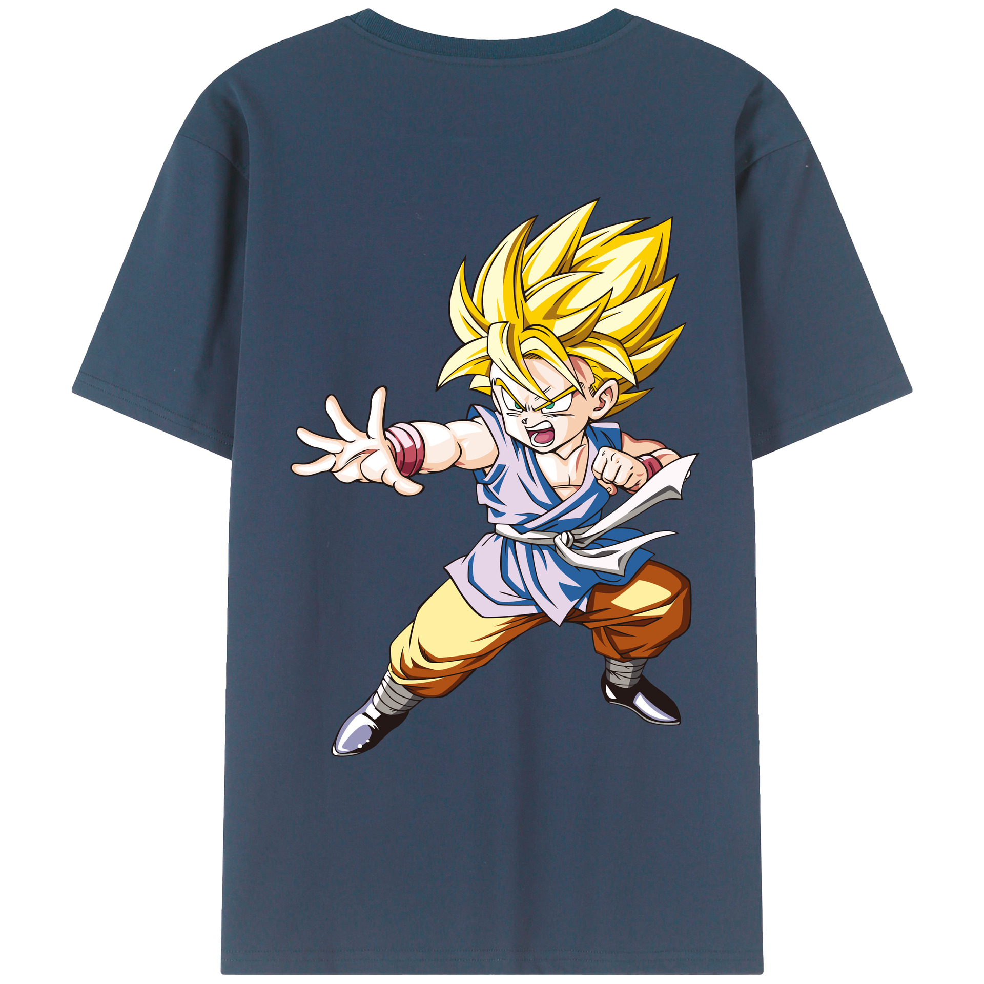（画像用） ドラゴンボール ベジット DRAGON BALL Vegetto 綿100％ メンズ半袖Tシャツ（バックプリント） 通気性
