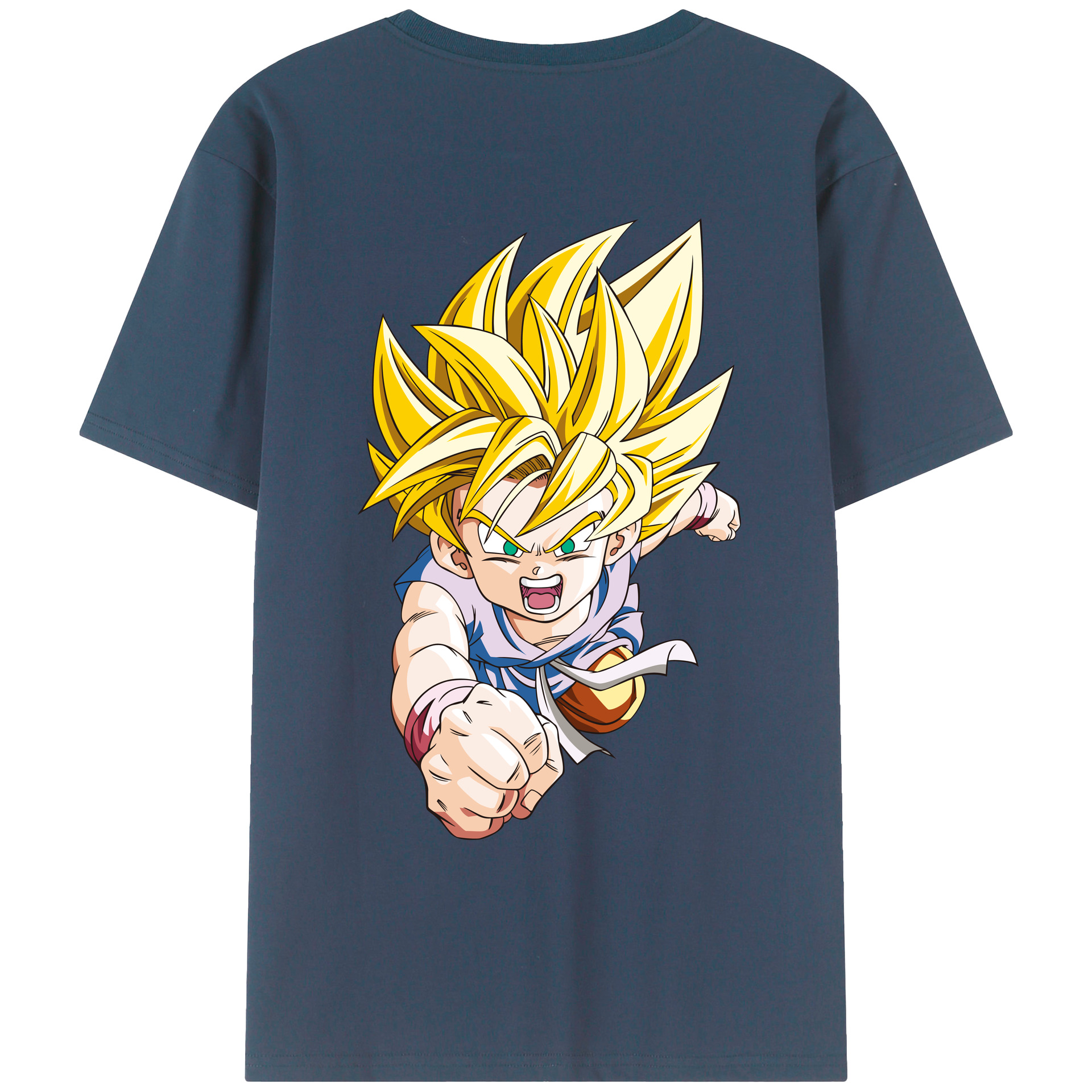 （画像用） ドラゴンボール ベジット DRAGON BALL Vegetto 綿100％ メンズ半袖Tシャツ（バックプリント） 通気性