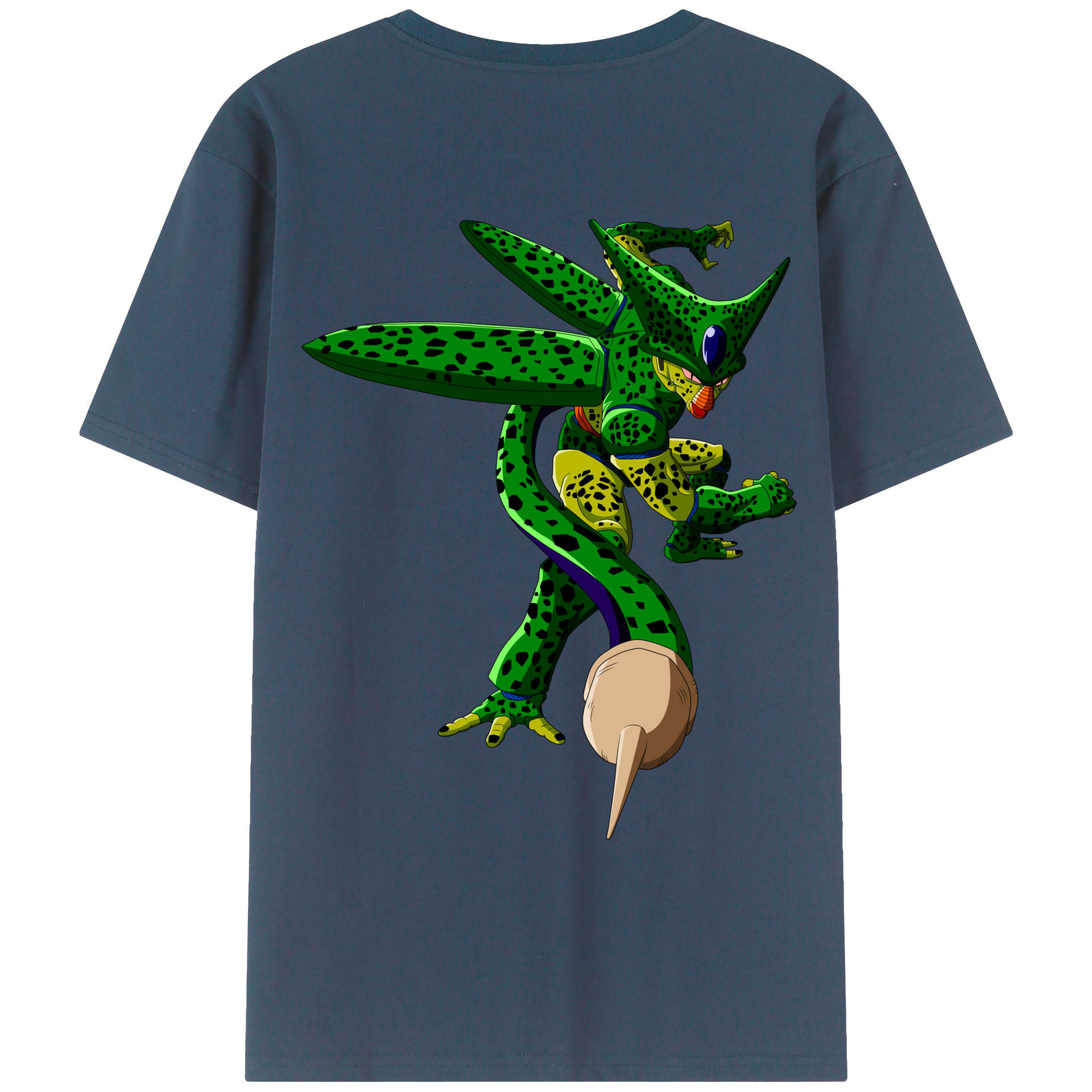 （画像用） ドラゴンボール セル DRAGON BALL Cell 綿100％ メンズ半袖Tシャツ（バックプリント） 通気性