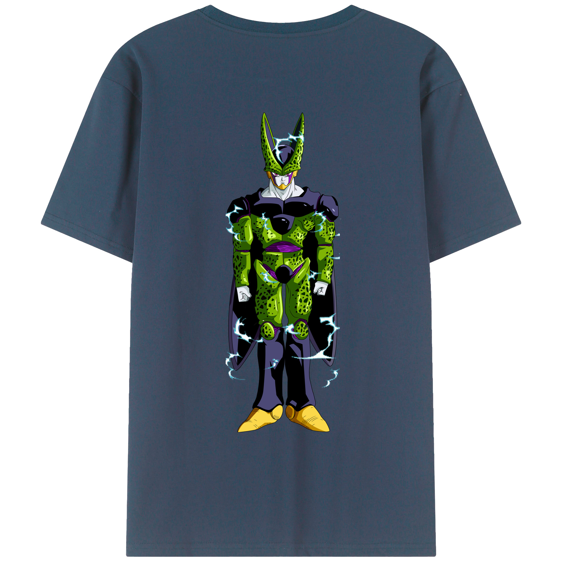 （画像用） ドラゴンボール セル DRAGON BALL Cell 綿100％ メンズ半袖Tシャツ（バックプリント） 通気性