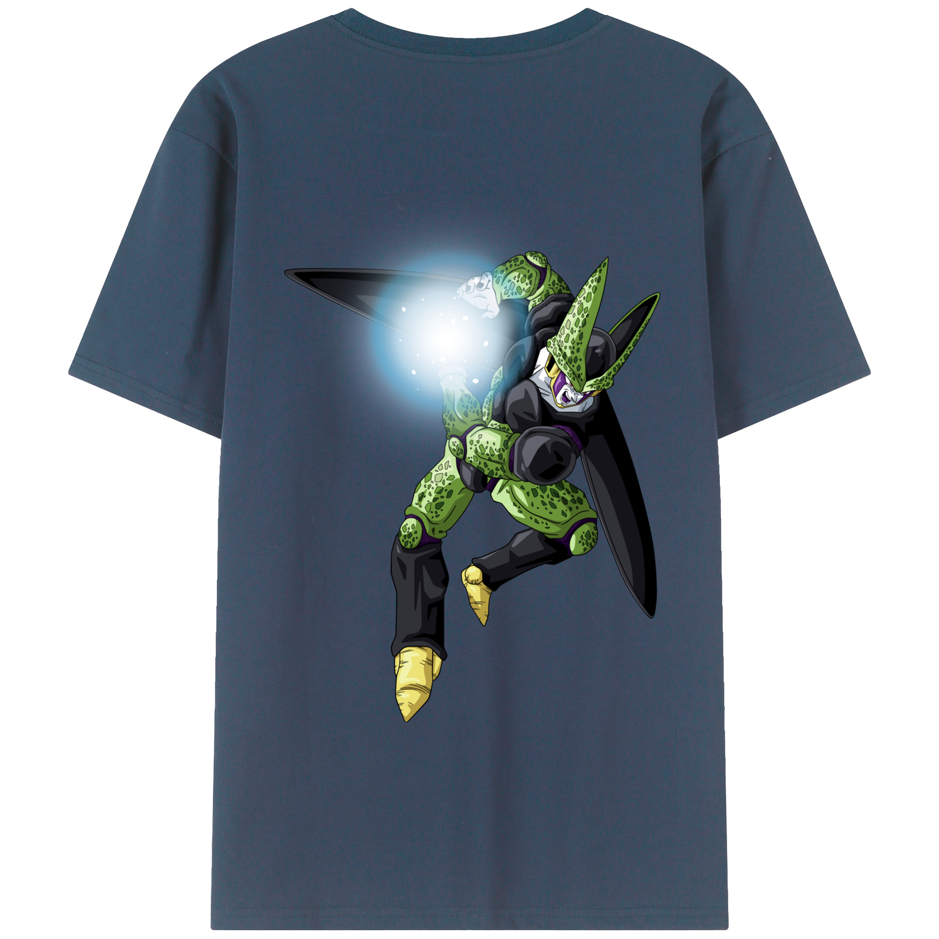 （画像用） ドラゴンボール セル DRAGON BALL Cell 綿100％ メンズ半袖Tシャツ（バックプリント） 通気性