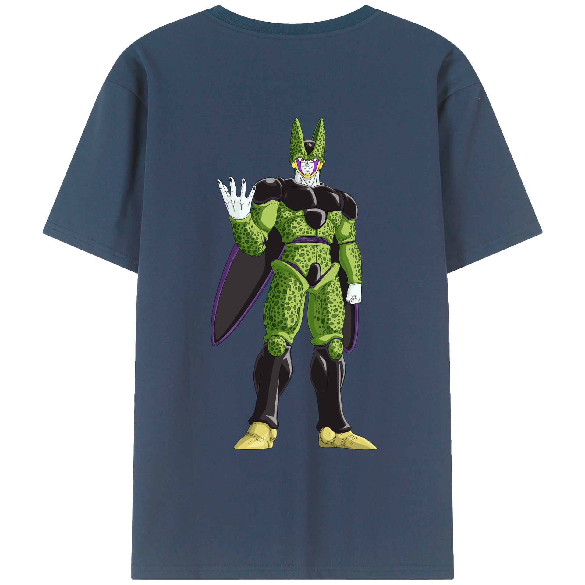 （画像用） ドラゴンボール セル DRAGON BALL Cell 綿100％ メンズ半袖Tシャツ（バックプリント） 通気性