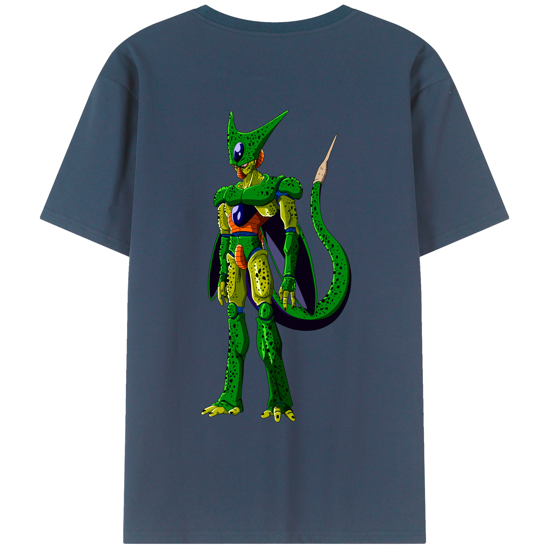 （画像用） ドラゴンボール セル DRAGON BALL Cell 綿100％ メンズ半袖Tシャツ（バックプリント） 通気性