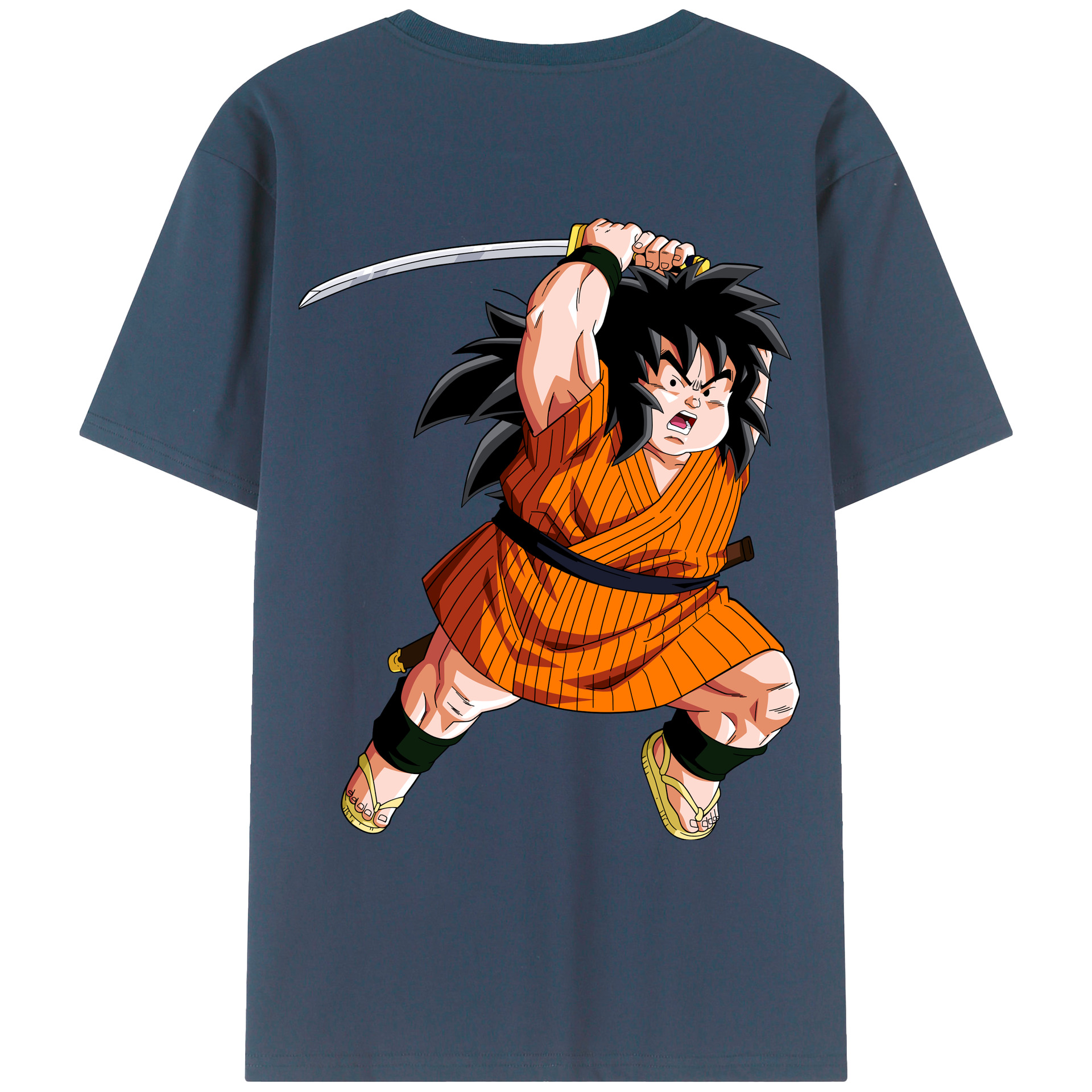 （画像用） ドラゴンボール やじろべえ DRAGON BALL Yajirobe 綿100％ メンズ半袖Tシャツ（バックプリント） 通気性