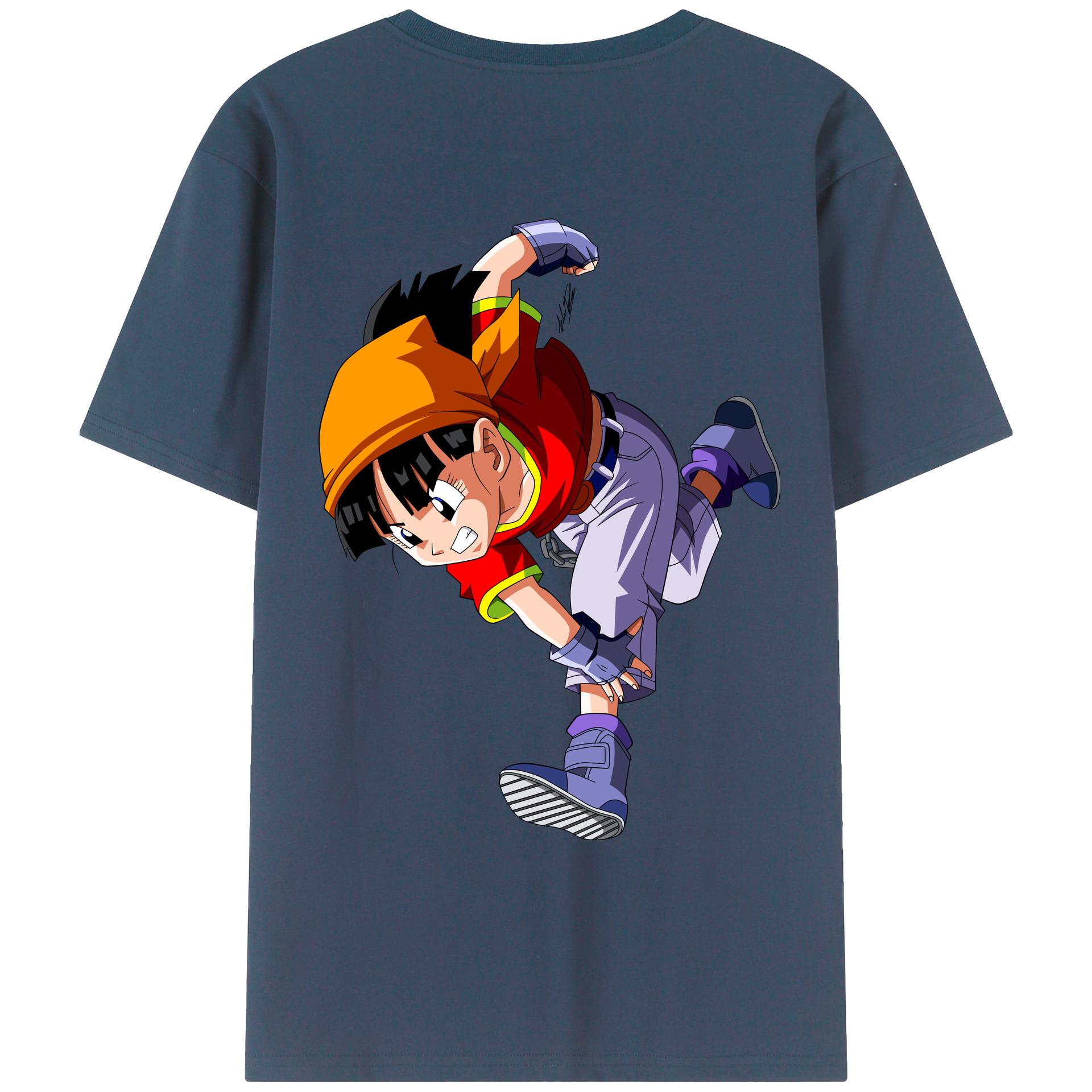 （画像用） ドラゴンボール パン DRAGON BALL Pan 綿100％ メンズ半袖Tシャツ（バックプリント） 通気性