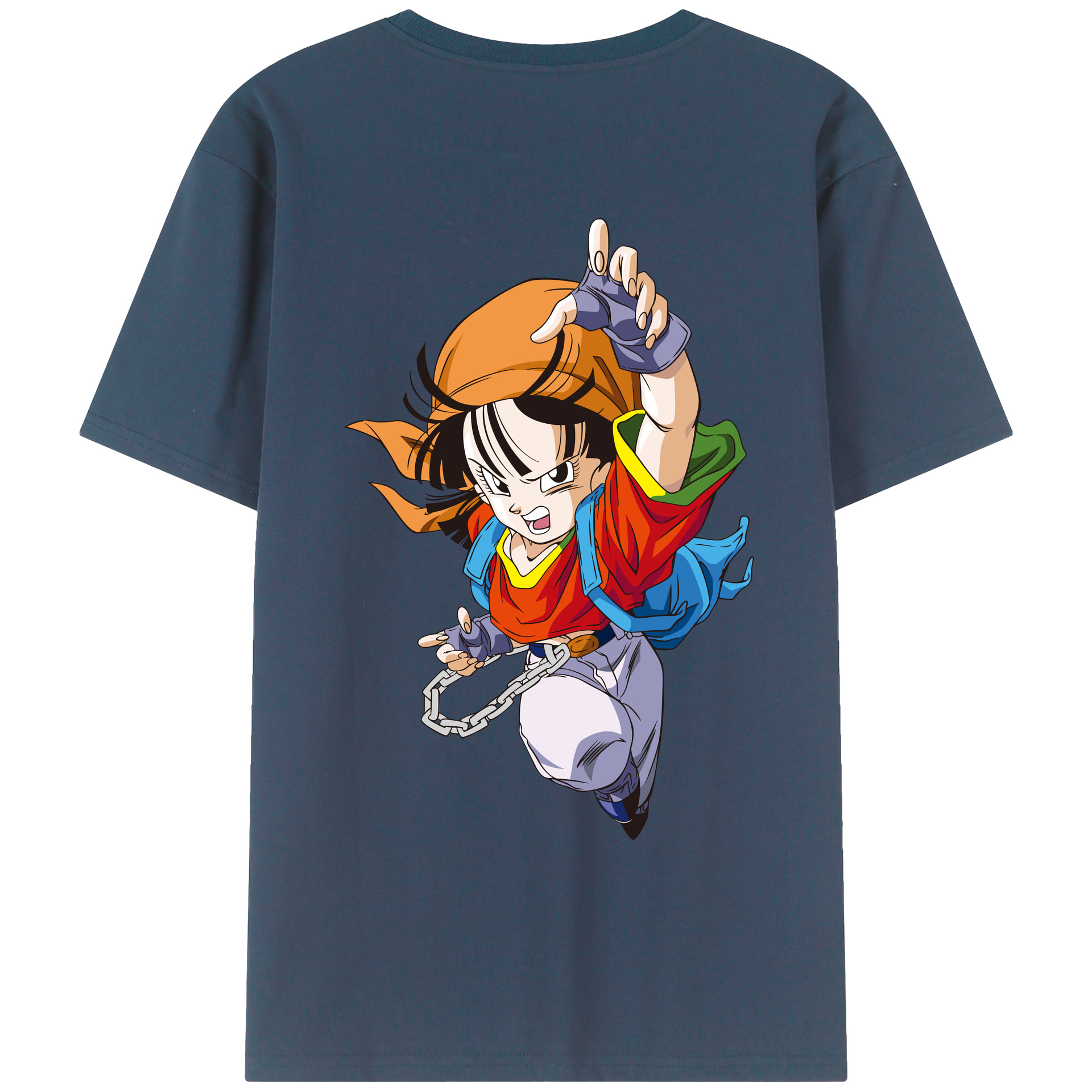 （画像用） ドラゴンボール パン DRAGON BALL Pan 綿100％ メンズ半袖Tシャツ（バックプリント） 通気性
