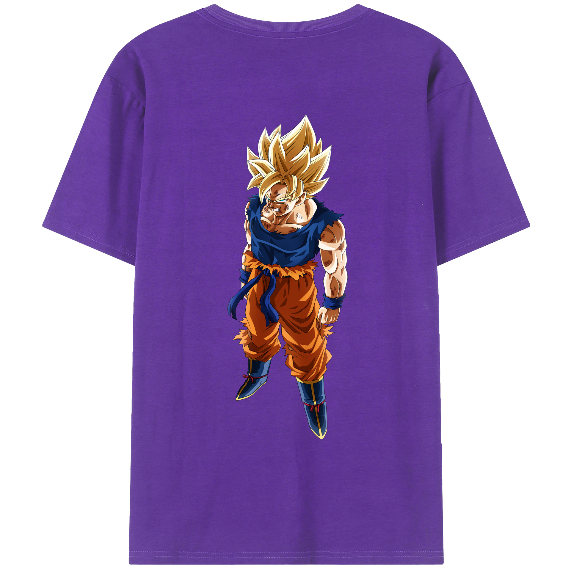 （画像用） ドラゴンボール 孫悟空（そん ごくう）Son Goku カカロット DRAGON BALL Kakarotto 綿100％ メンズ半袖Tシャツ（バックプリント） 通気性