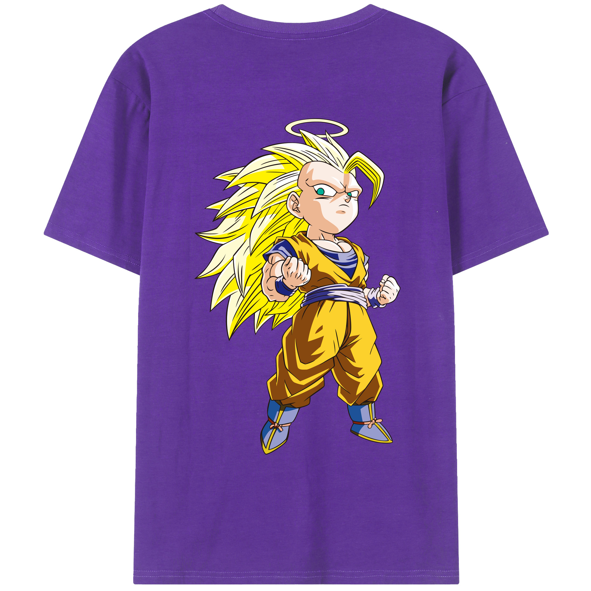 （画像用） ドラゴンボール 孫悟空（そん ごくう）Son Goku カカロット DRAGON BALL Kakarotto 綿100％ メンズ半袖Tシャツ（バックプリント） 通気性