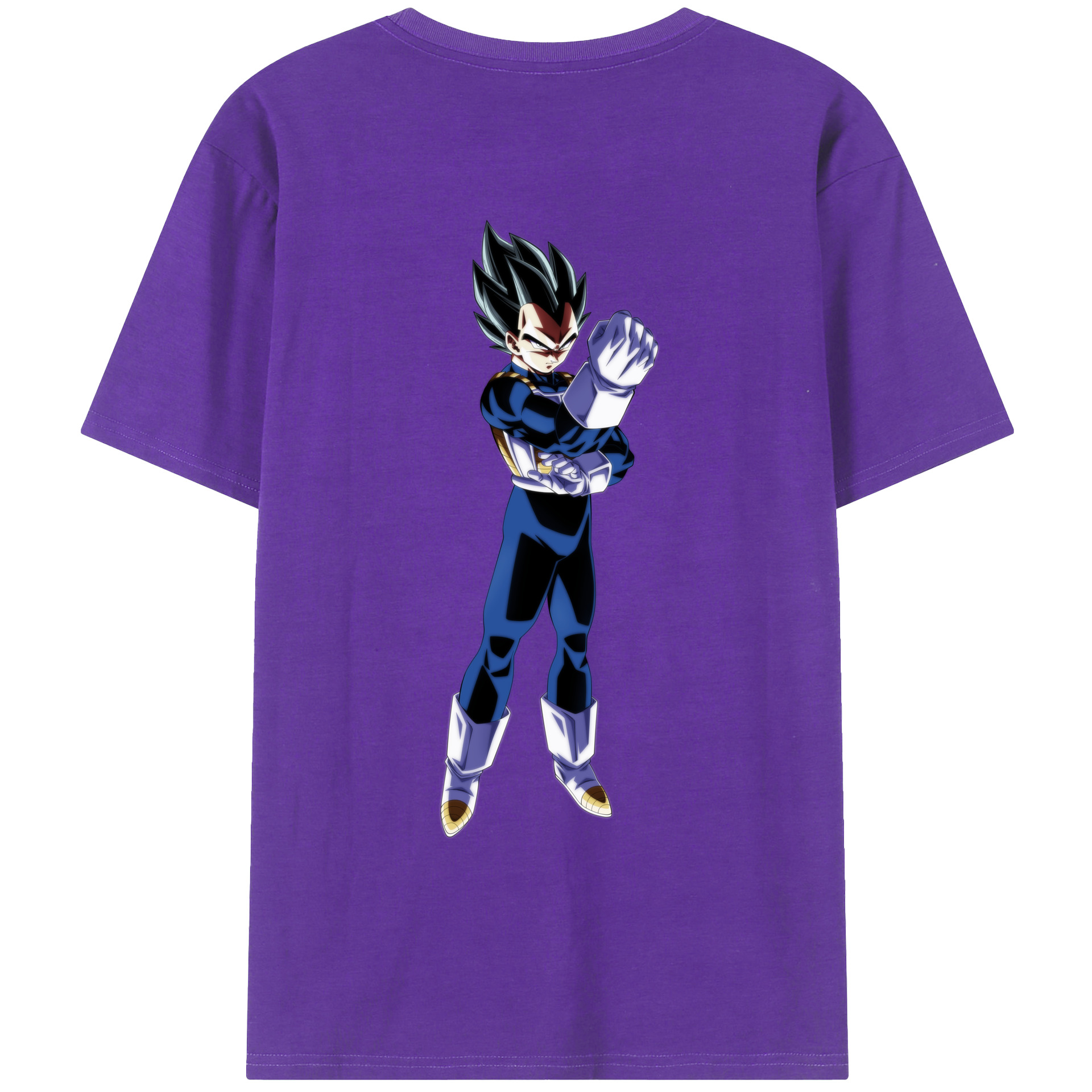 （画像用） ドラゴンボール ベジータ四世（Bejīta Yonsei）DRAGON BALL Vegeta IV 綿100％ メンズ半袖Tシャツ（バックプリント） 通気性